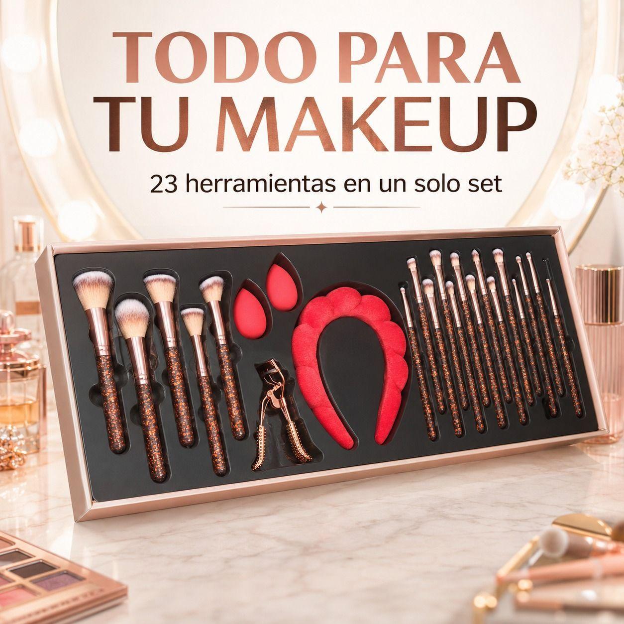 Set Brochas De Maquillaje Profesional Diamond XL 23 Piezas XL 71 Ed Ltda-2
