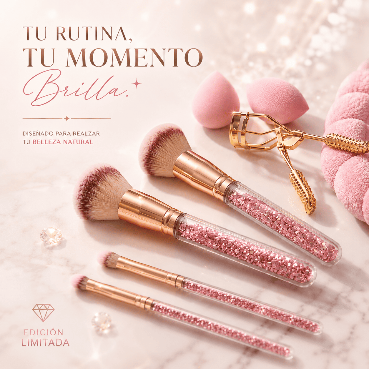 Set Brochas De Maquillaje Profesional Diamond XL 23 Piezas XL 71 Ed Ltda-3