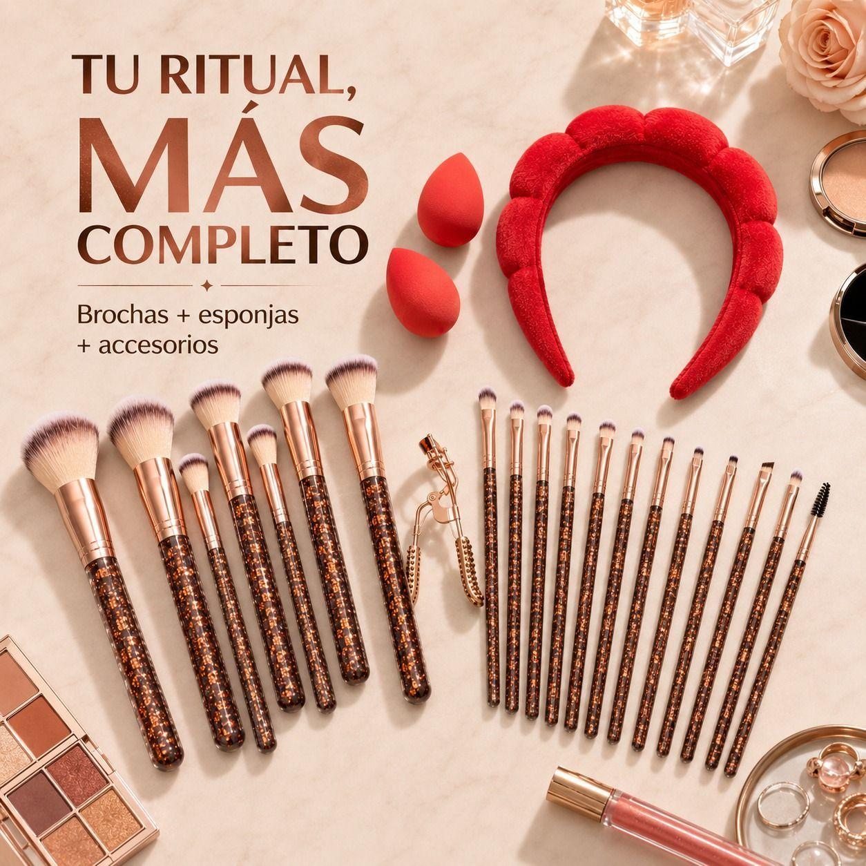 Set Brochas De Maquillaje Profesional Diamond XL 23 Piezas XL 71 Ed Ltda-7