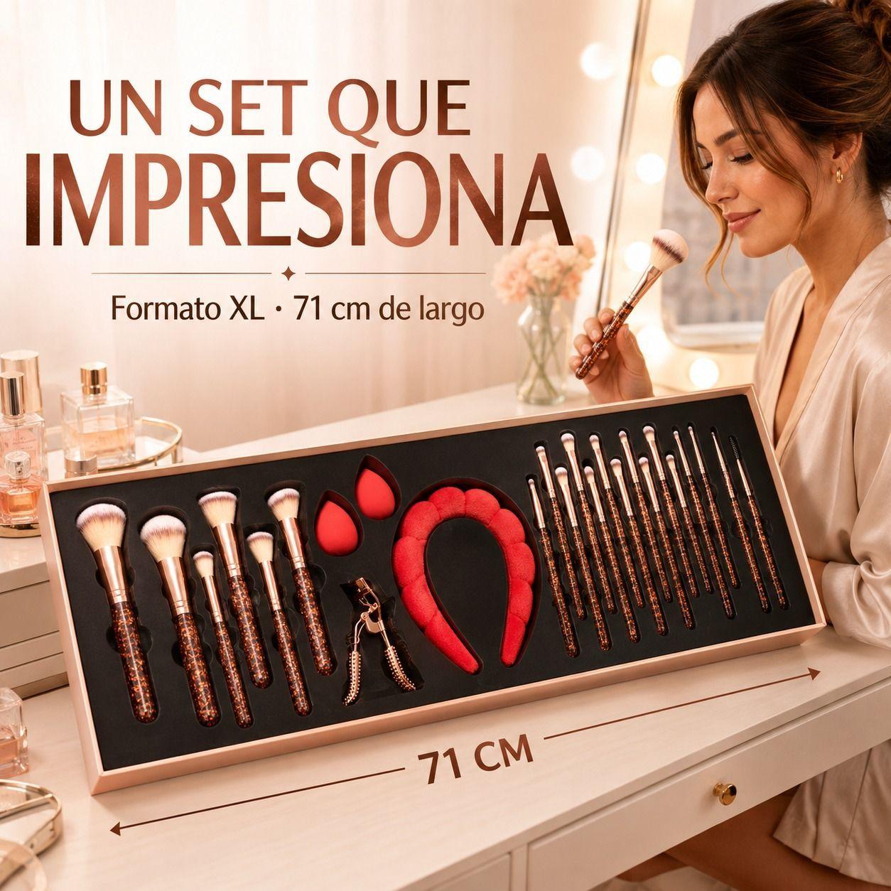 Set Brochas De Maquillaje Profesional Diamond XL 23 Piezas XL 71 Ed Ltda-9