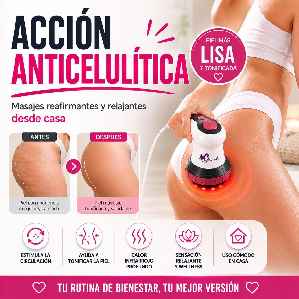 Masajeador Anticelulítico Infrarrojo Reductor 4 Cabezales-3