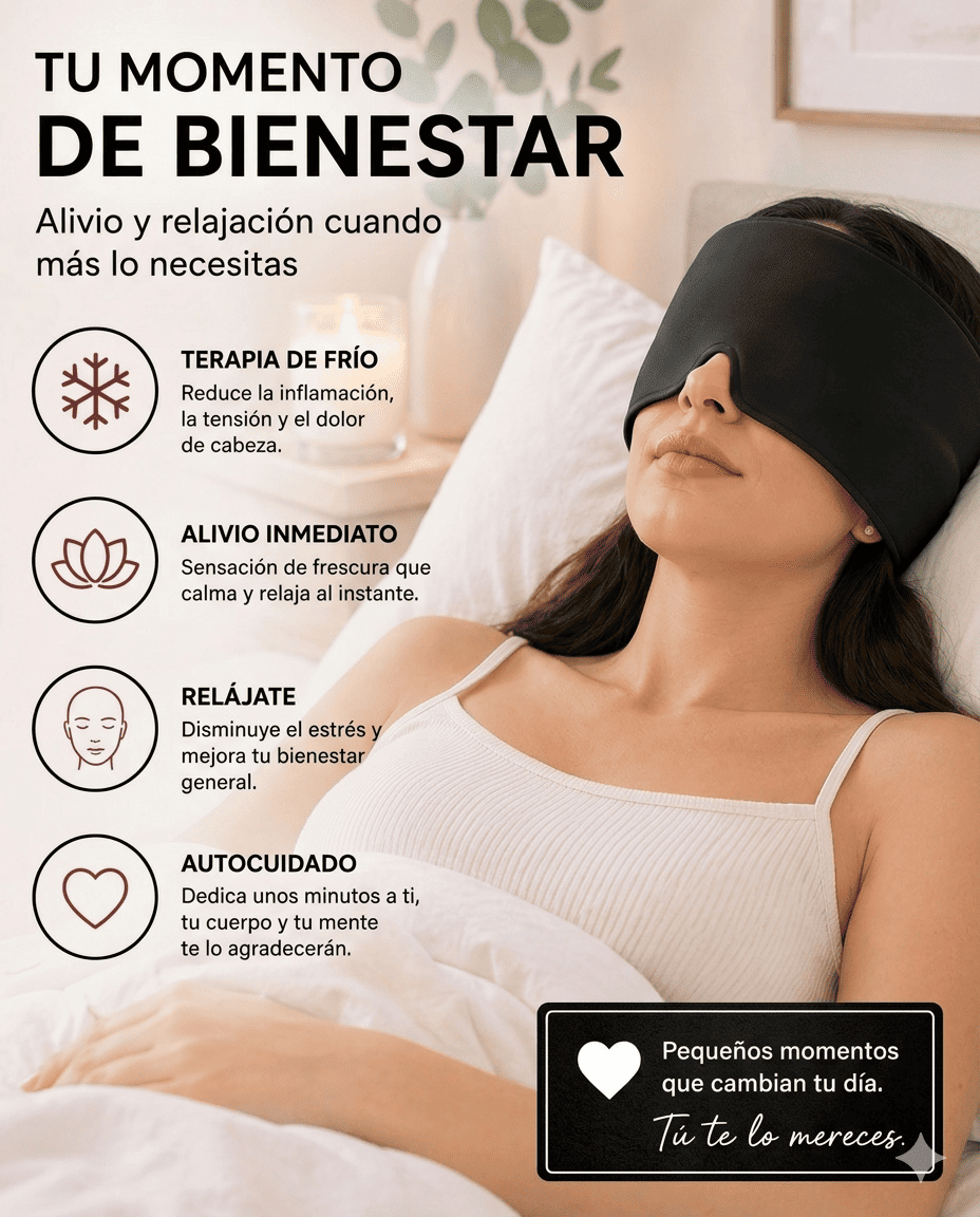Gorro de Gel Antimigrana Terapia Fria Rosa Alivio Instantaneo y Confort Total-7