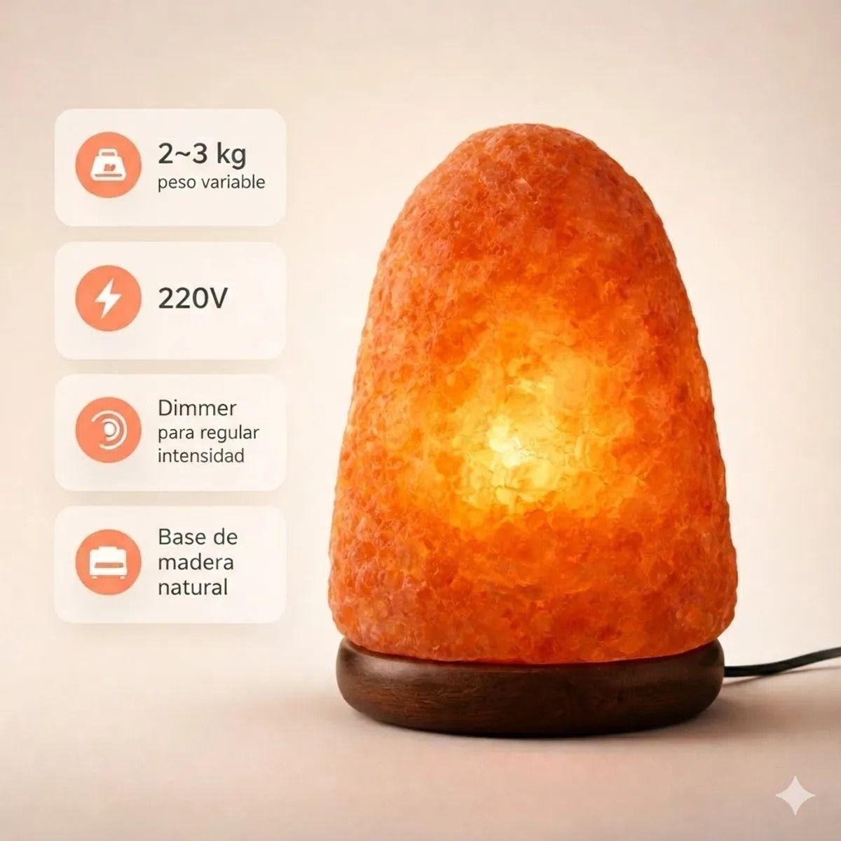 Lampara de Sal del Himalaya, Natural para una Calma Profunda-5