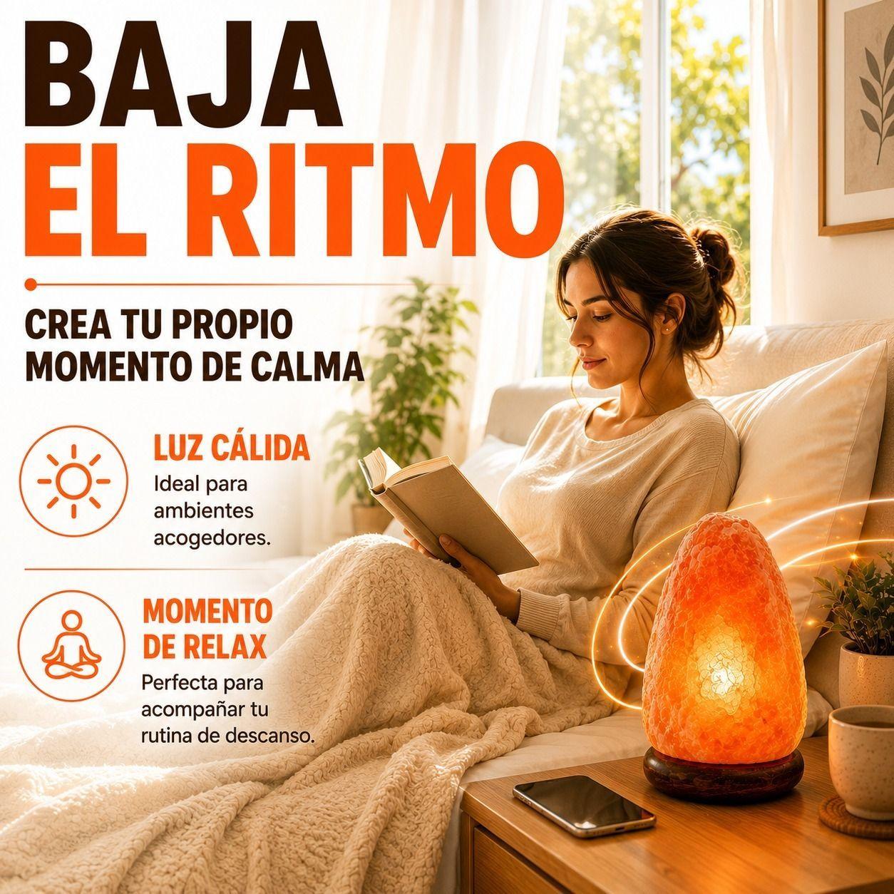 Lampara de Sal del Himalaya, Natural para una Calma Profunda-6
