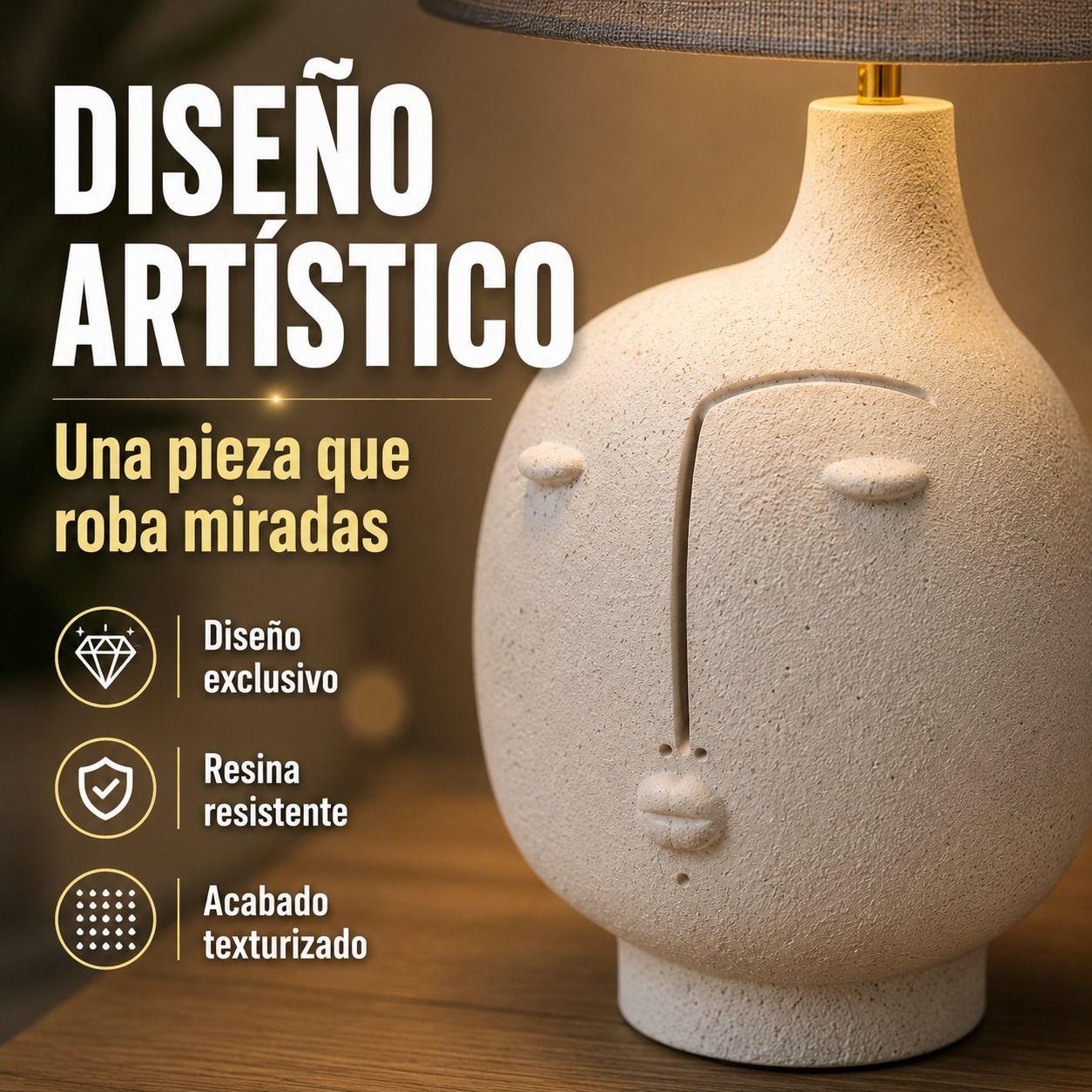 Lampara de Mesa Rostro Minimalista Arte Contemporaneo e Iluminacion de Vanguardia-2