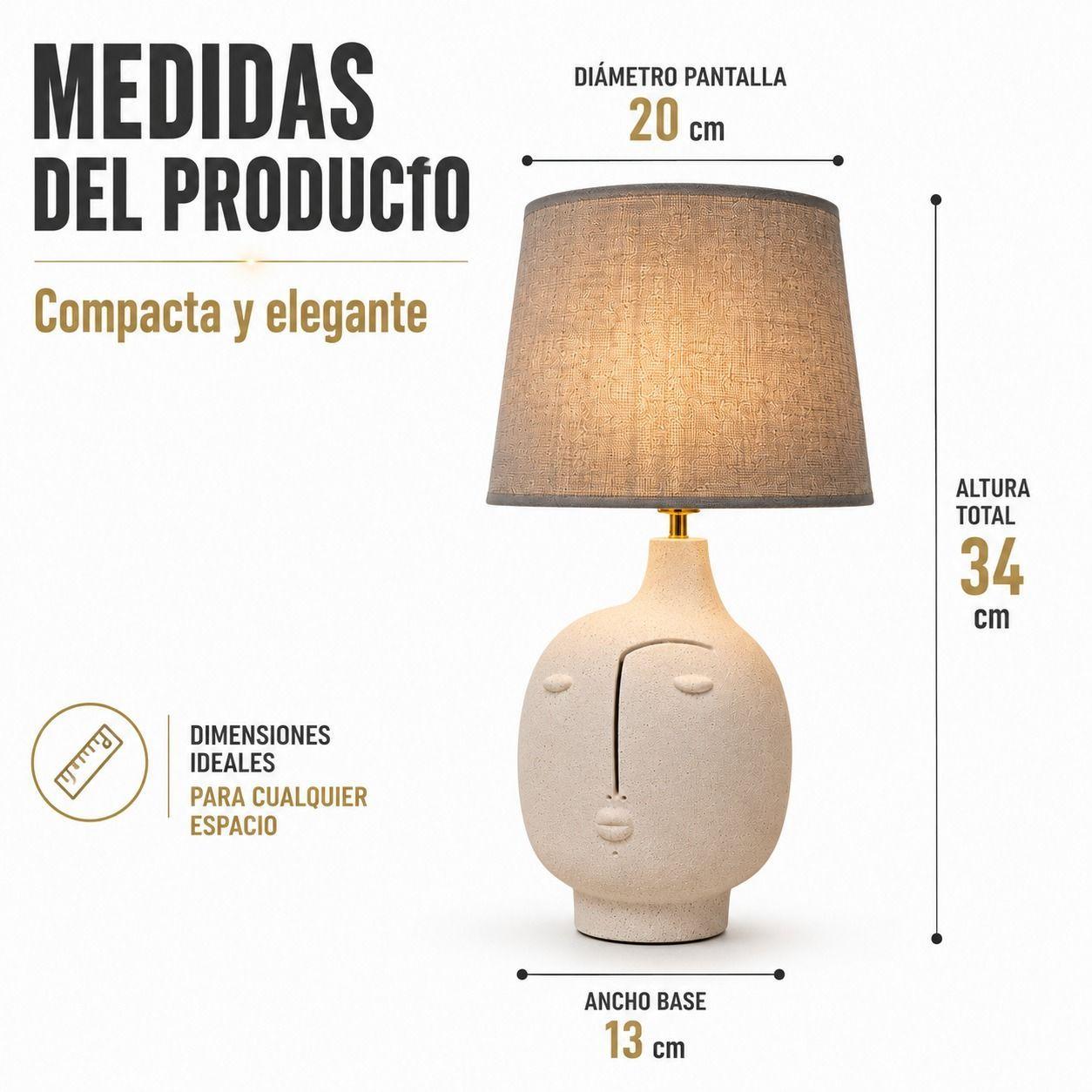 Lampara de Mesa Rostro Minimalista Arte Contemporaneo e Iluminacion de Vanguardia-6