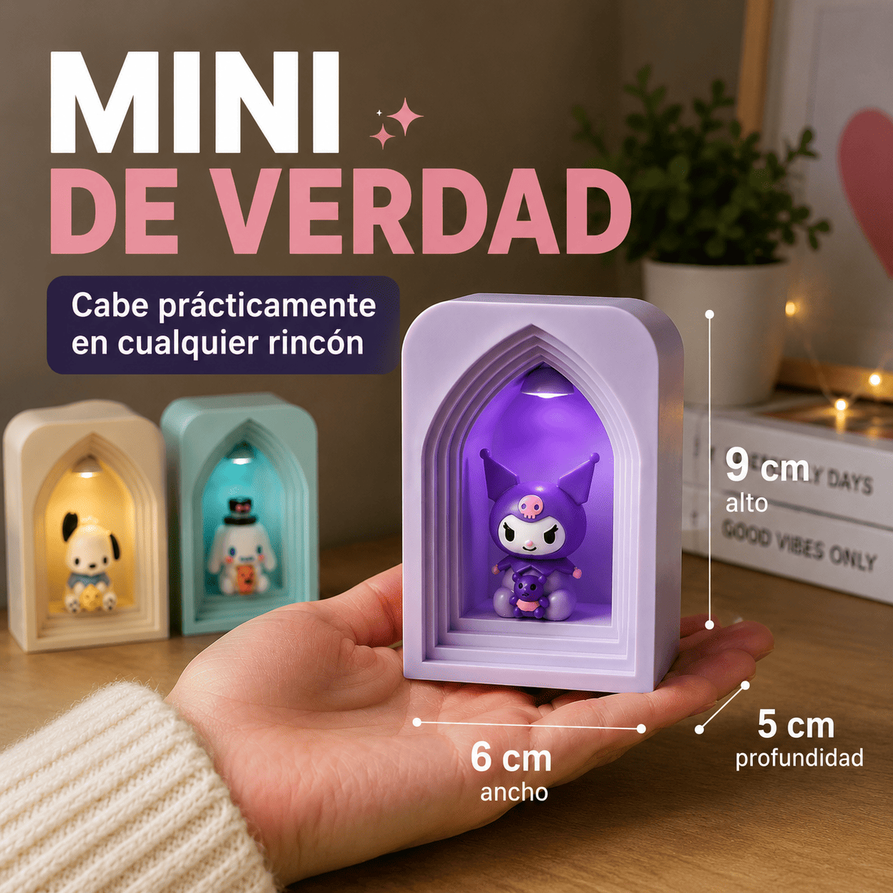 Mini Lámpara LED Decorativa Sanrio Colección Espantacucos-4