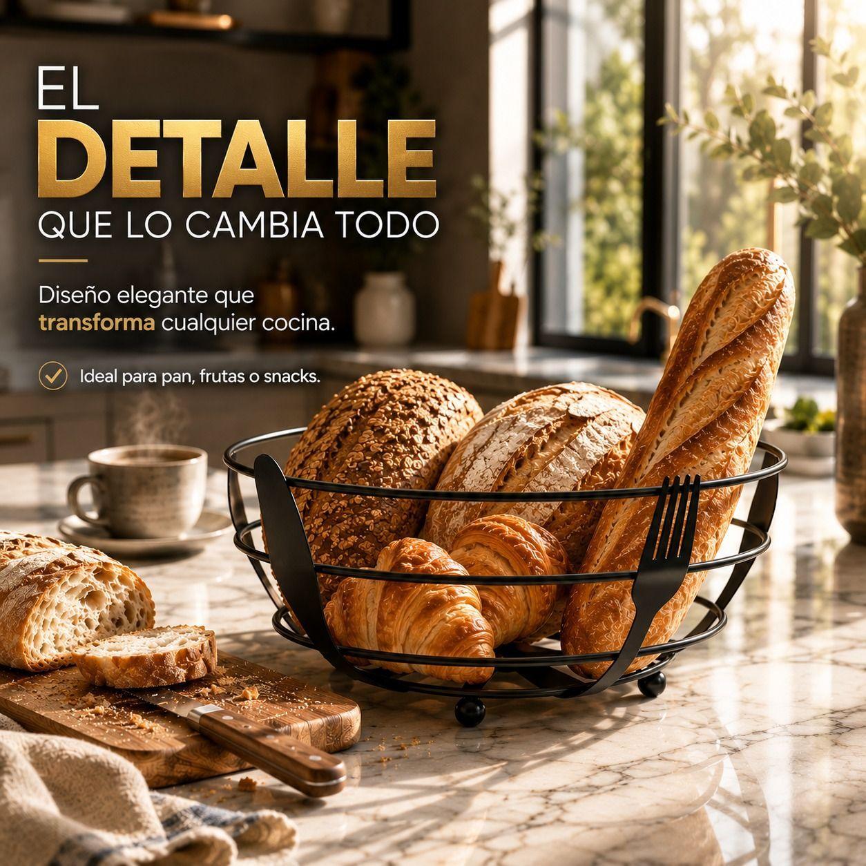 Panera Frutera Metalica Negra 23 cm Dise o Industrial Ventilacion y Estilo-4