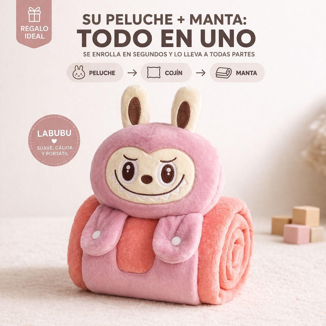 Manta Infantil Peluche 3 en 1 Diseno Animado Felpa Suave-2