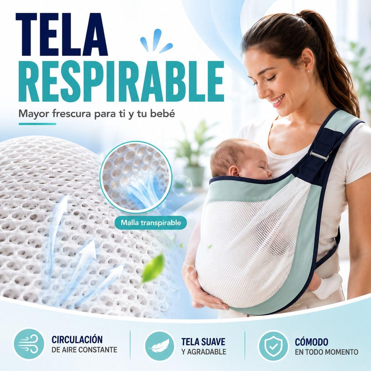 Portabebe Tipo Bandolera 2 en 1 Ajustable y Plegable-3