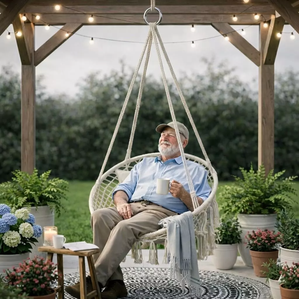 Silla Colgante de Macrame Crea tu Propio Refugio de Paz en Casa-5