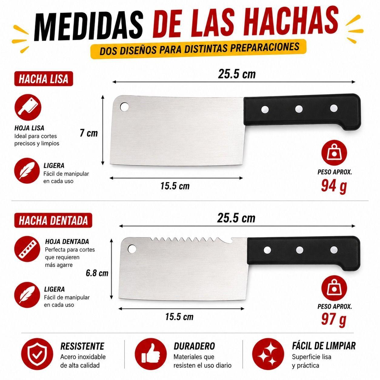 Juego de Cuchillos de Cocina Acero Inoxidable 8 Piezas Precision Rendimiento y Versatilidad-7