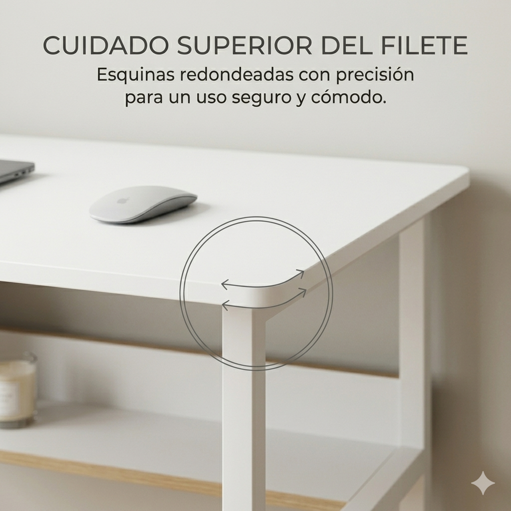 ESCRITORIO HOME OFFICE COMPACTO MINIMALISTA CON REPISA BLANCO-4