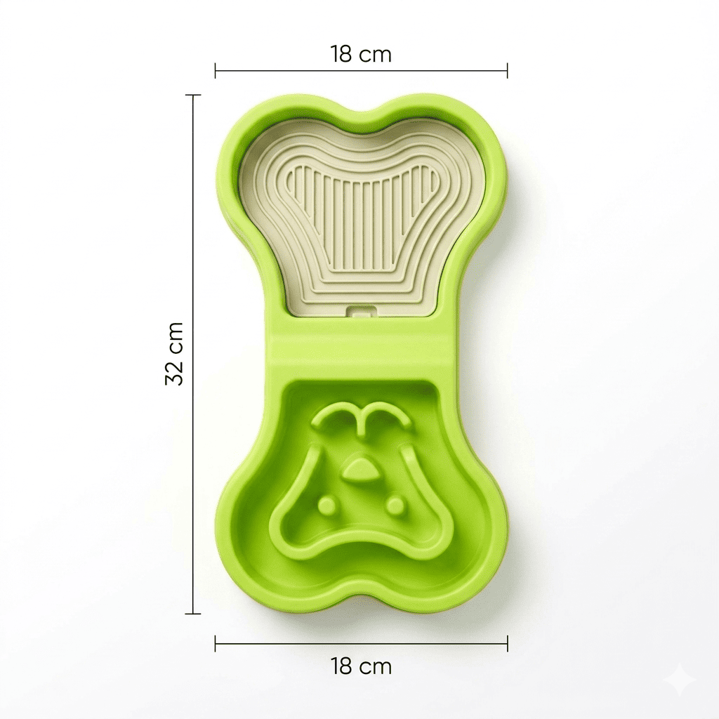 Plato Slow Feeder para Mascotas Perro y Gato 32x18 cm Antiansiedad-9