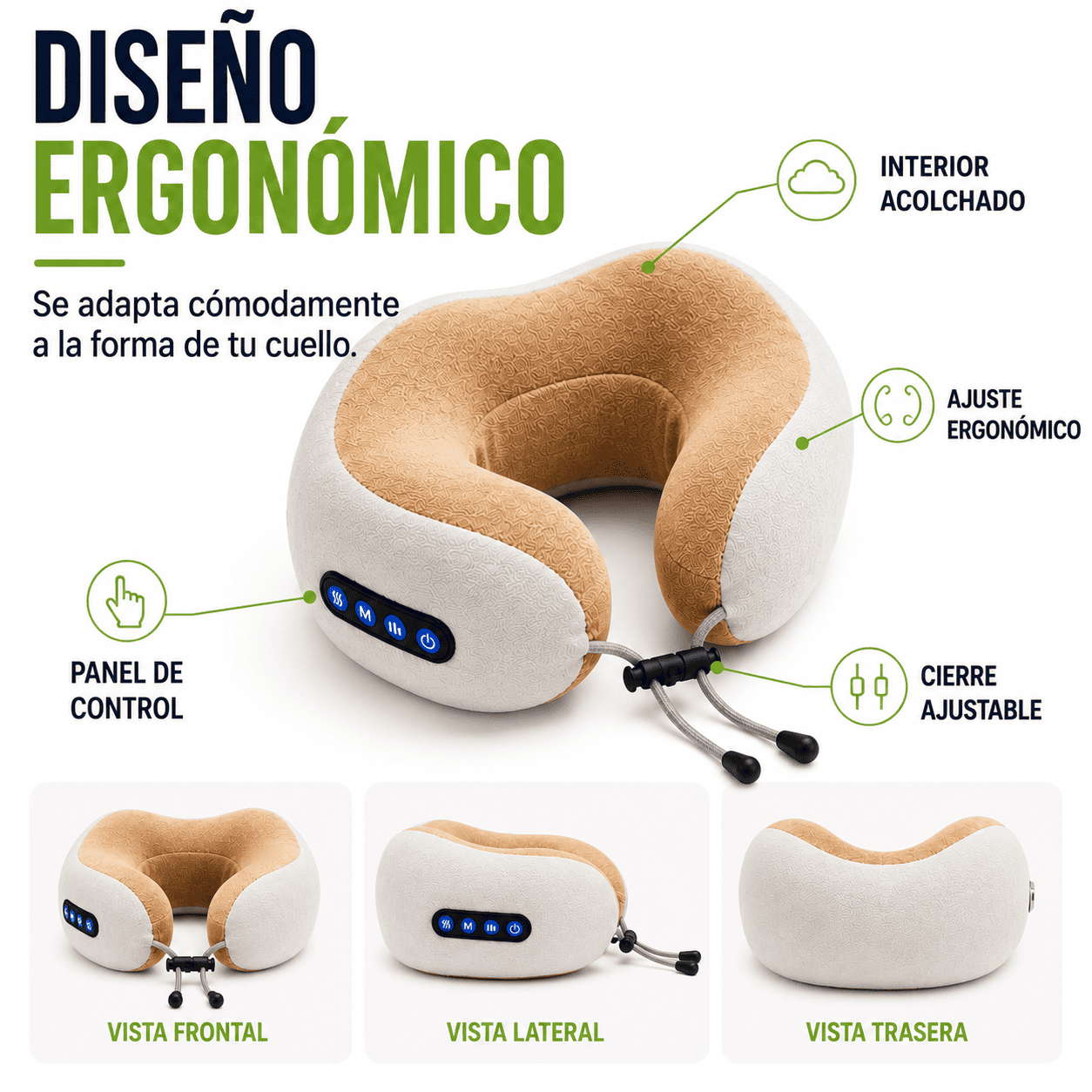 Masajeador Cervical Inteligente con Terapia de Calor Relajacion al Instante-3