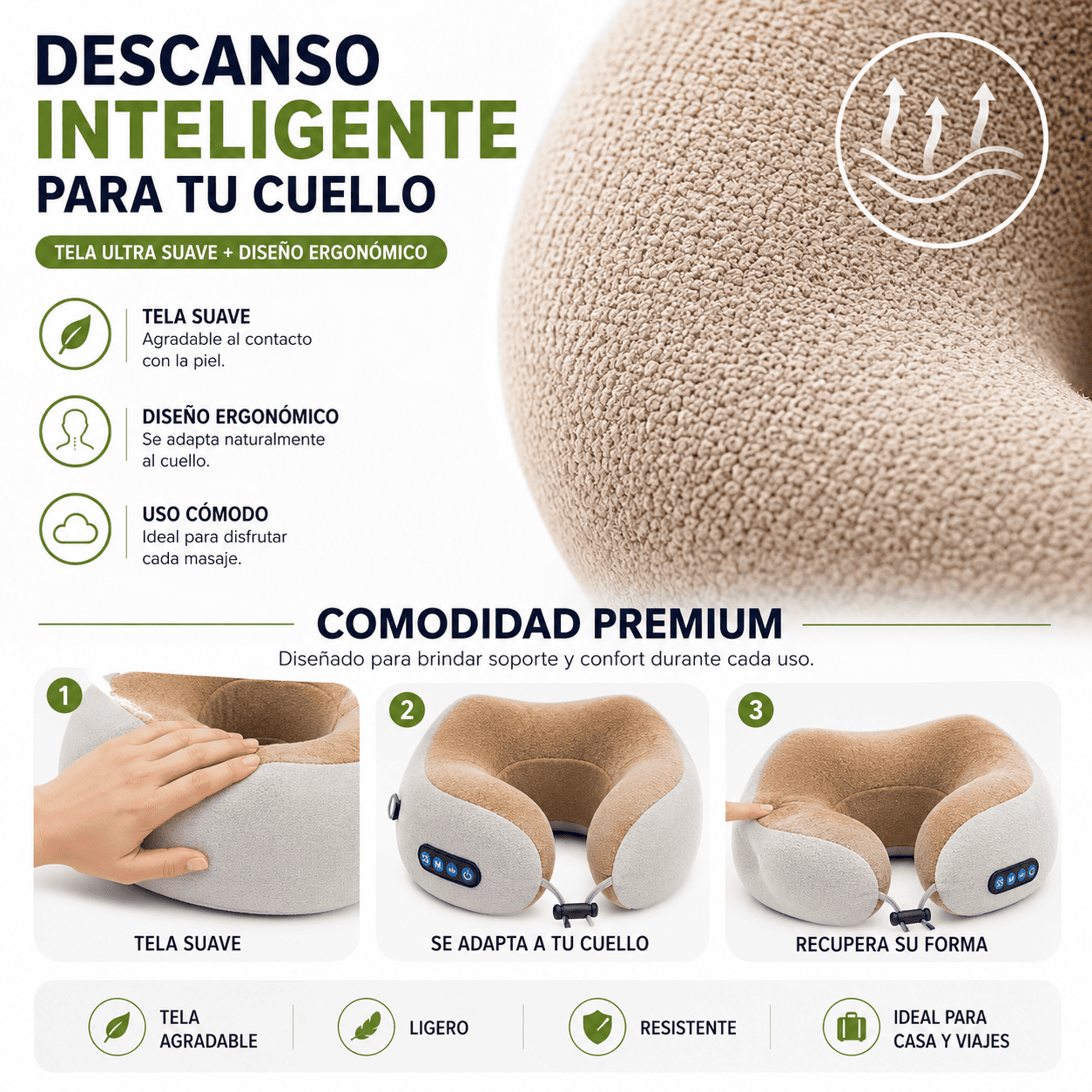 Masajeador Cervical Inteligente con Terapia de Calor Relajacion al Instante-7