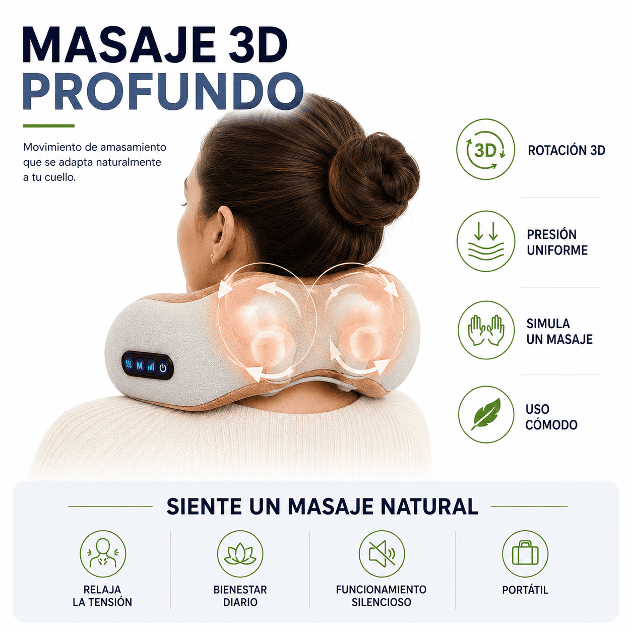 Masajeador Cervical Inteligente con Terapia de Calor Relajacion al Instante-8