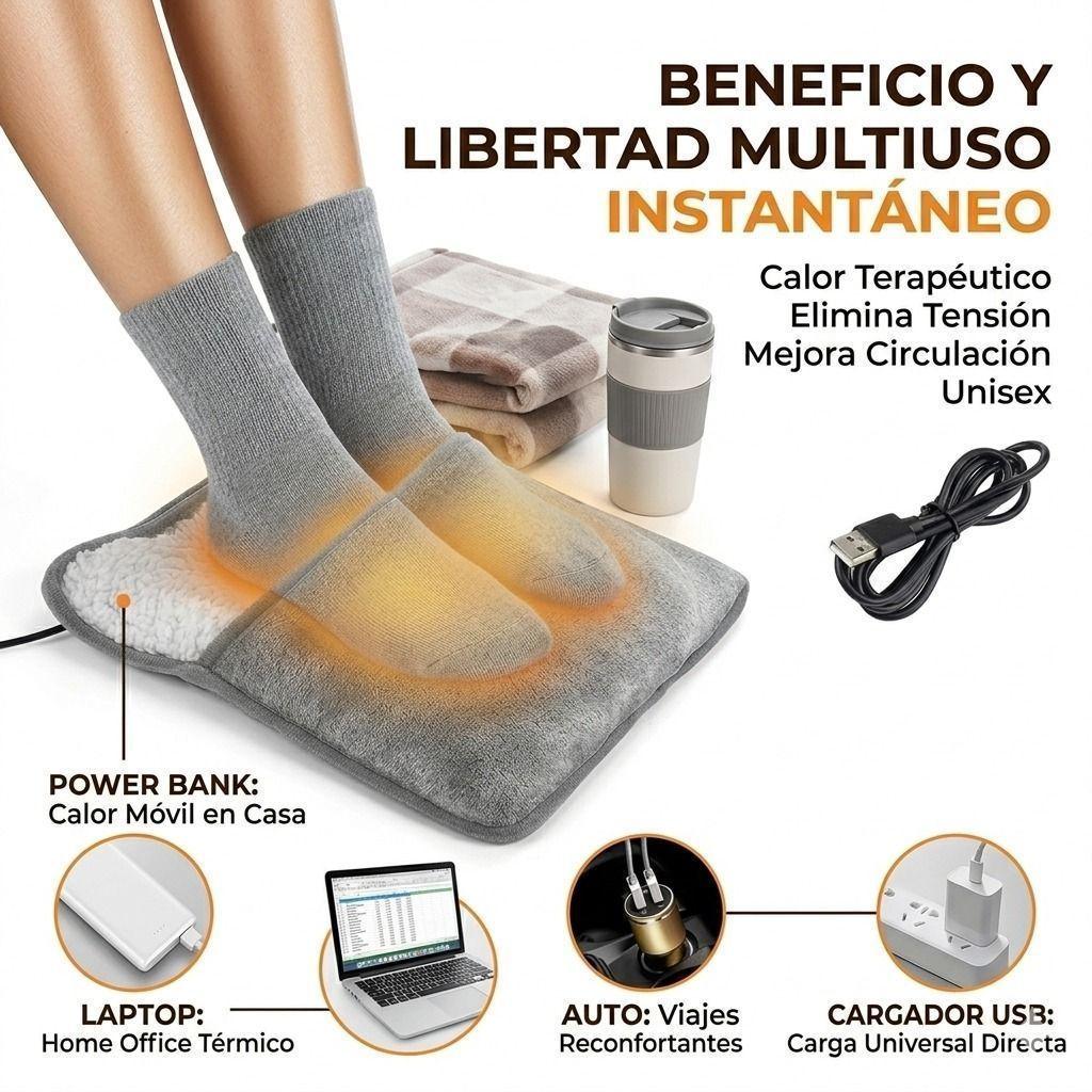 Calienta Pies y Almohadilla Termica USB Premium Confort Instantaneo 4 en 1-1