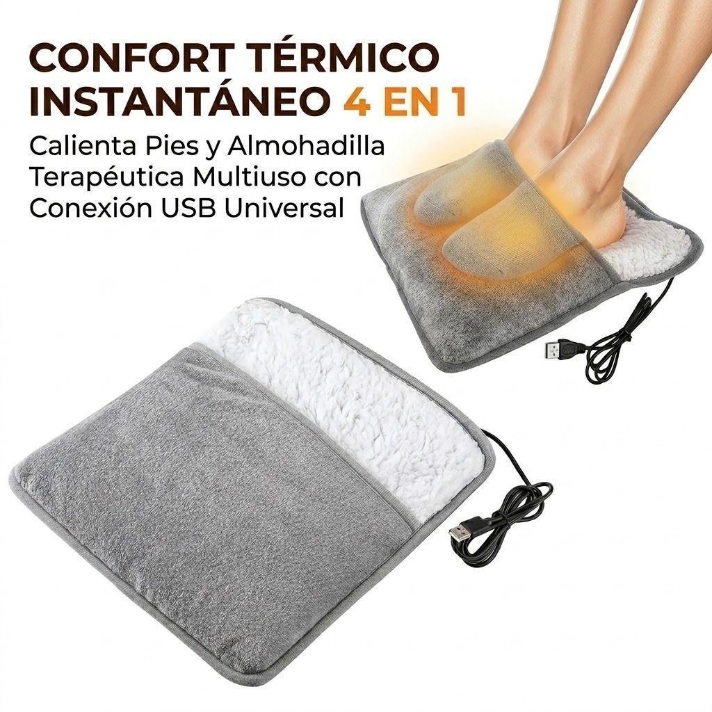 Calienta Pies y Almohadilla Termica USB Premium Confort Instantaneo 4 en 1-2