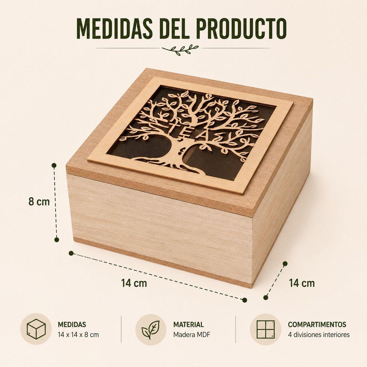 Organizador de Te Rustik de Madera y Vidrio Fin del Caos en la Despensa-4