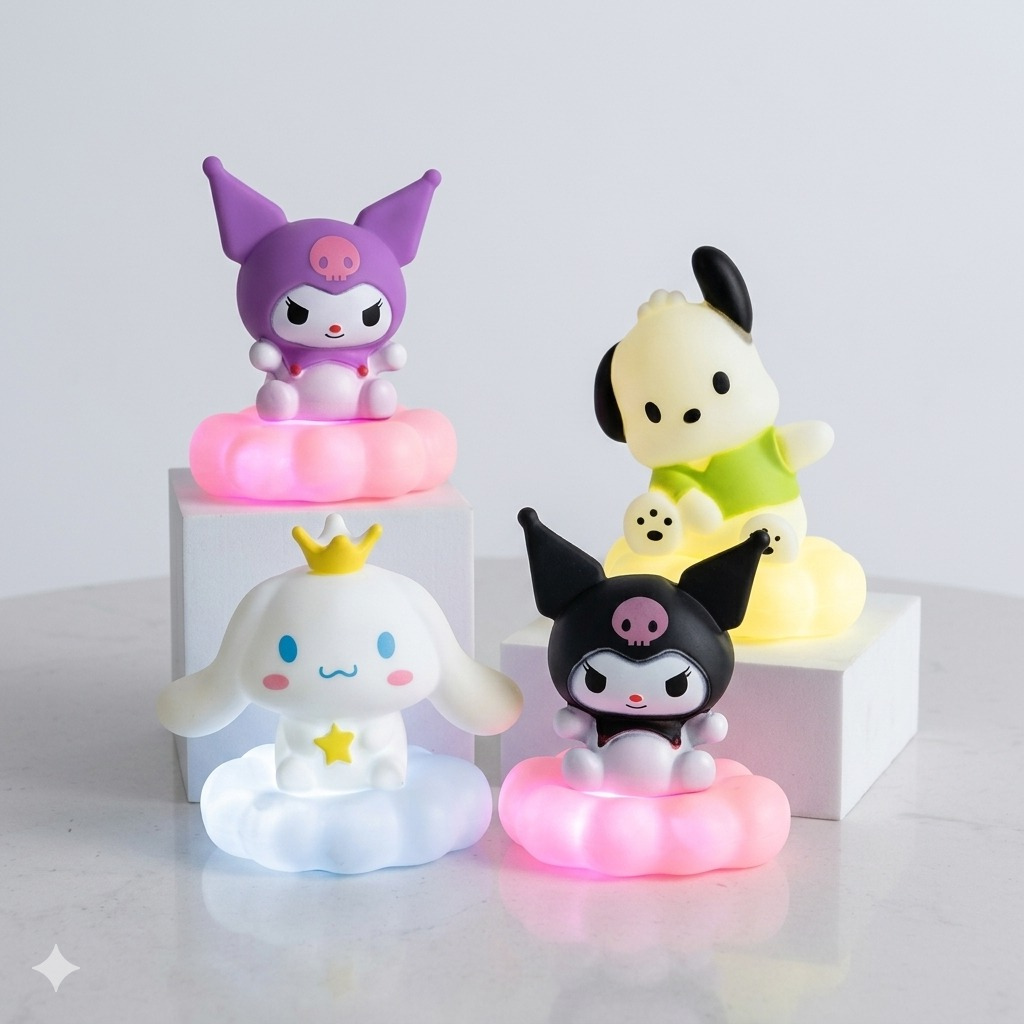 Mini Lampara Led Sanrio Kawaii Luz Nocturna Coleccionable-7