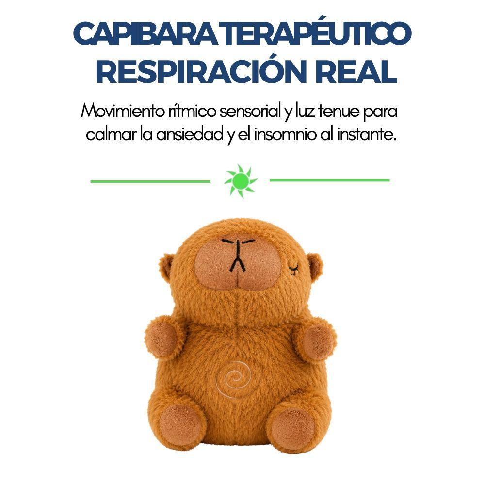 Capibara De Peluche Antiestrés Respiración Luz Y Sonido-6