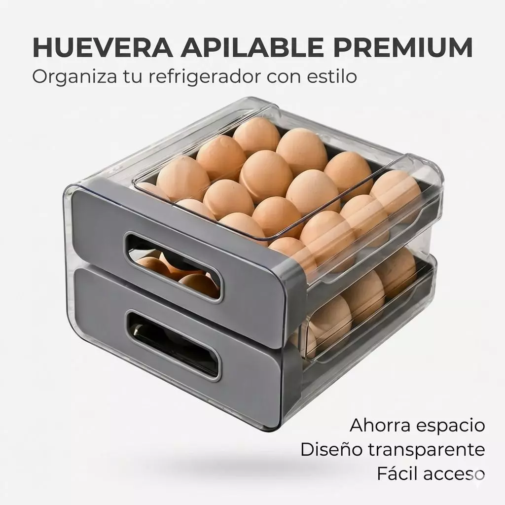 Organizador de Huevos Premium Maximiza el Espacio de tu Cocina-8