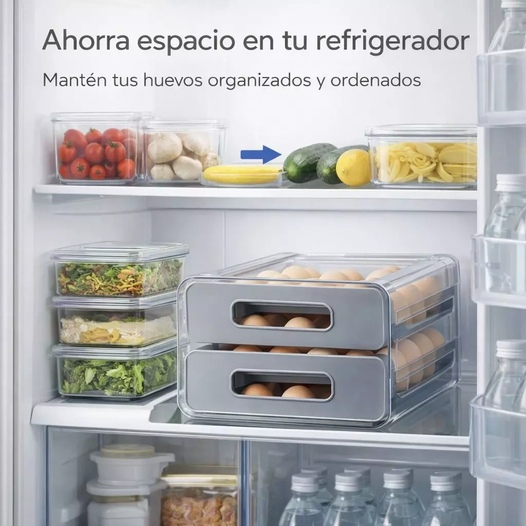 Organizador de Huevos Premium Maximiza el Espacio de tu Cocina-9