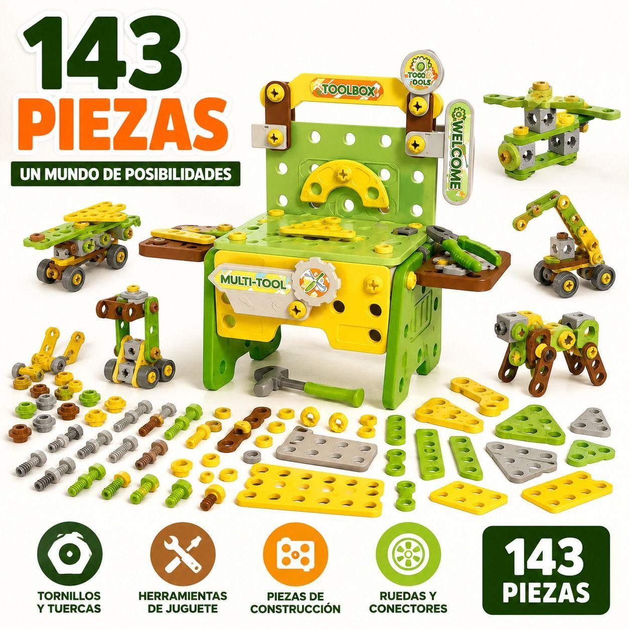 Banco de Herramientas Infantil 143 Piezas-2
