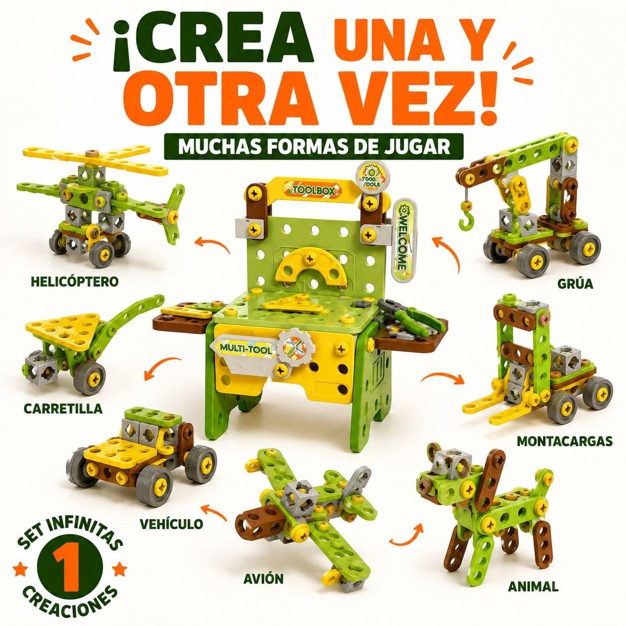 Banco de Herramientas Infantil 143 Piezas-3