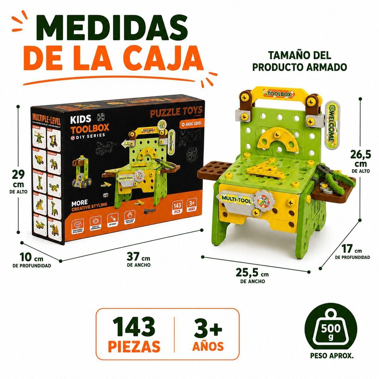Banco de Herramientas Infantil 143 Piezas-9