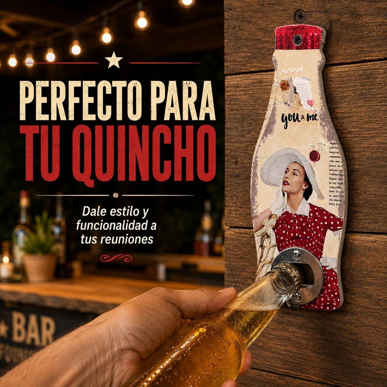 Destapador Decorativo Vintage de Madera Estilo Retro y Funcionalidad para tus Reuniones-6