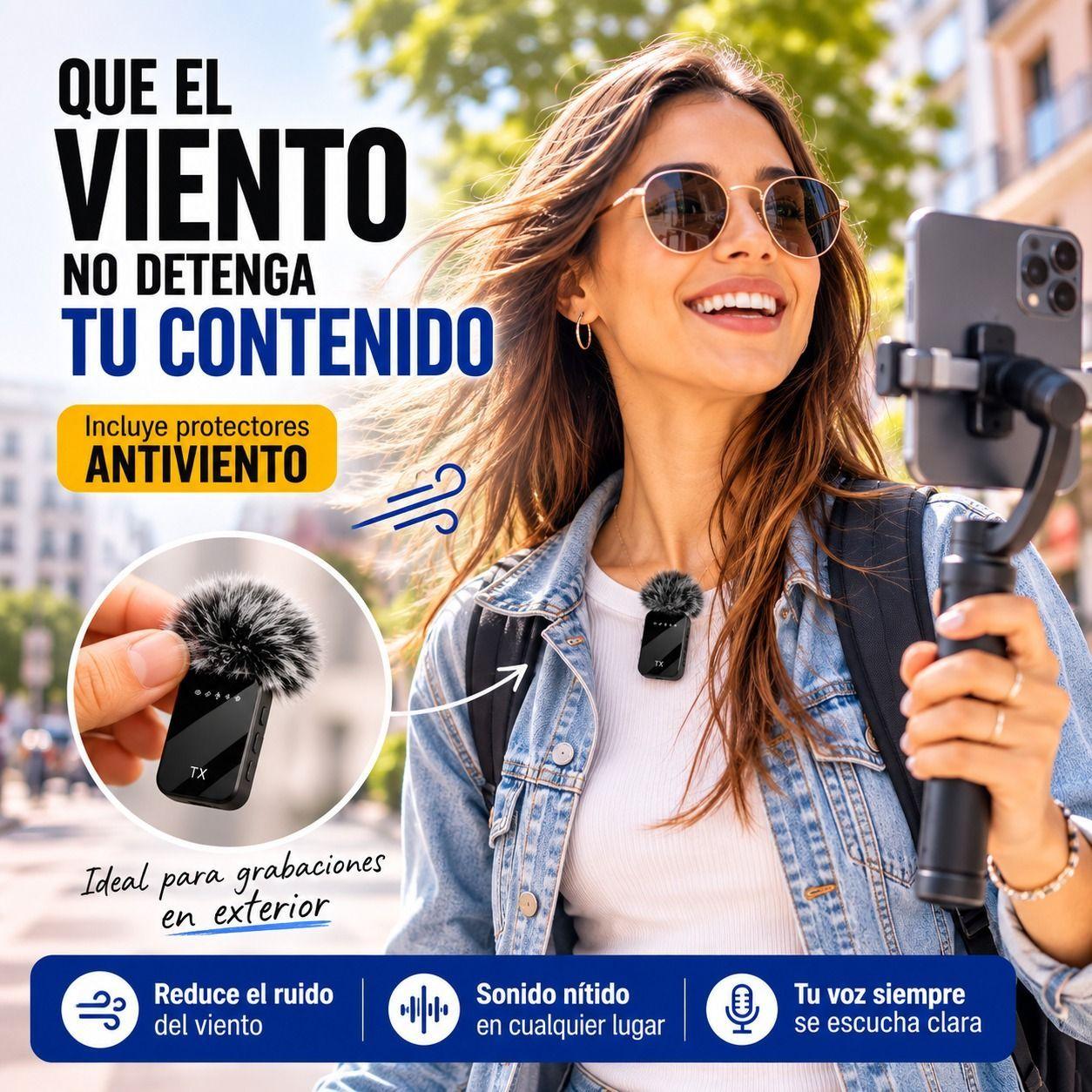 Microfono Inalambrico Solapa Doble Celular Tipo C Lightning-6