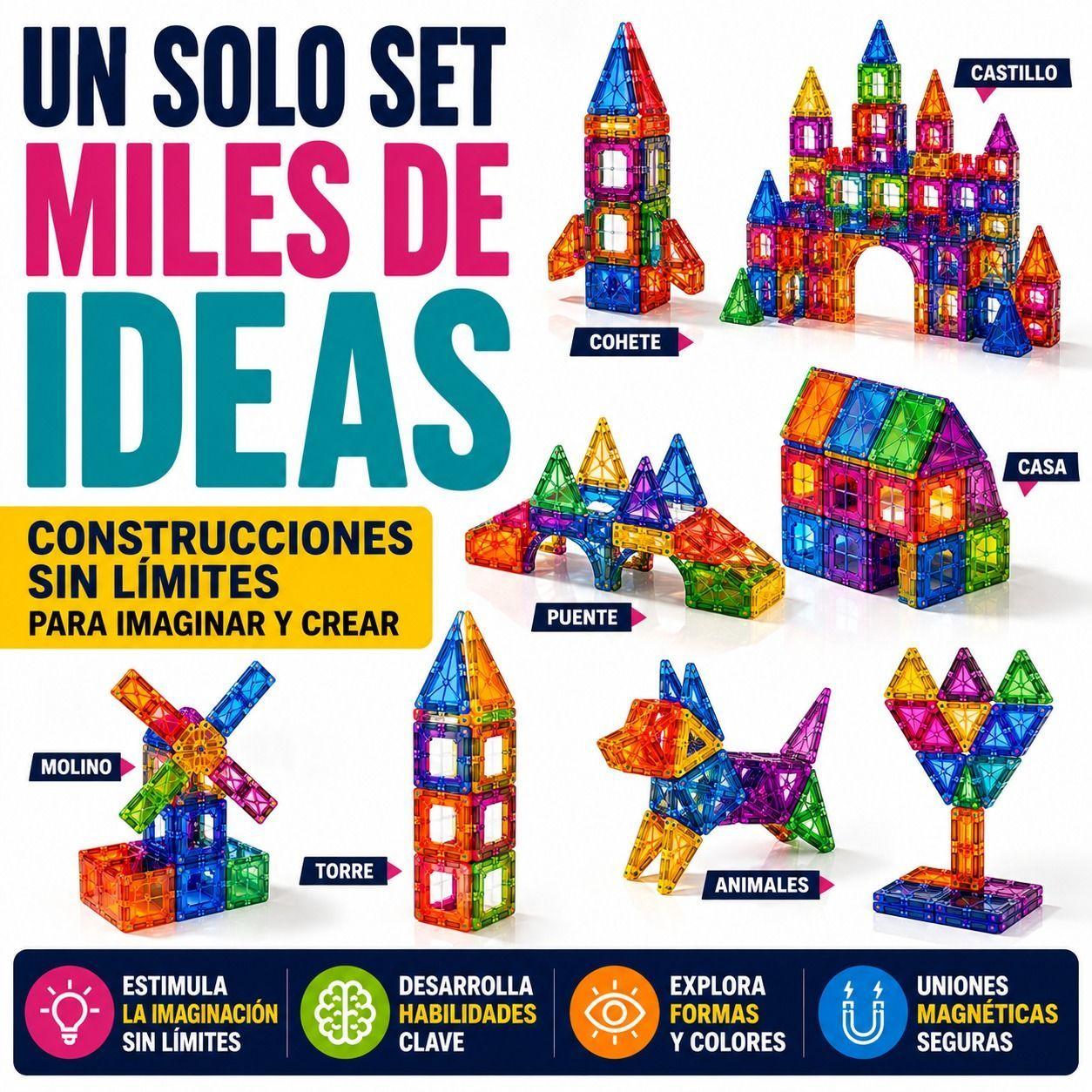 Bloques Magn ticos de Construcci n STEM de 30 Piezas-4