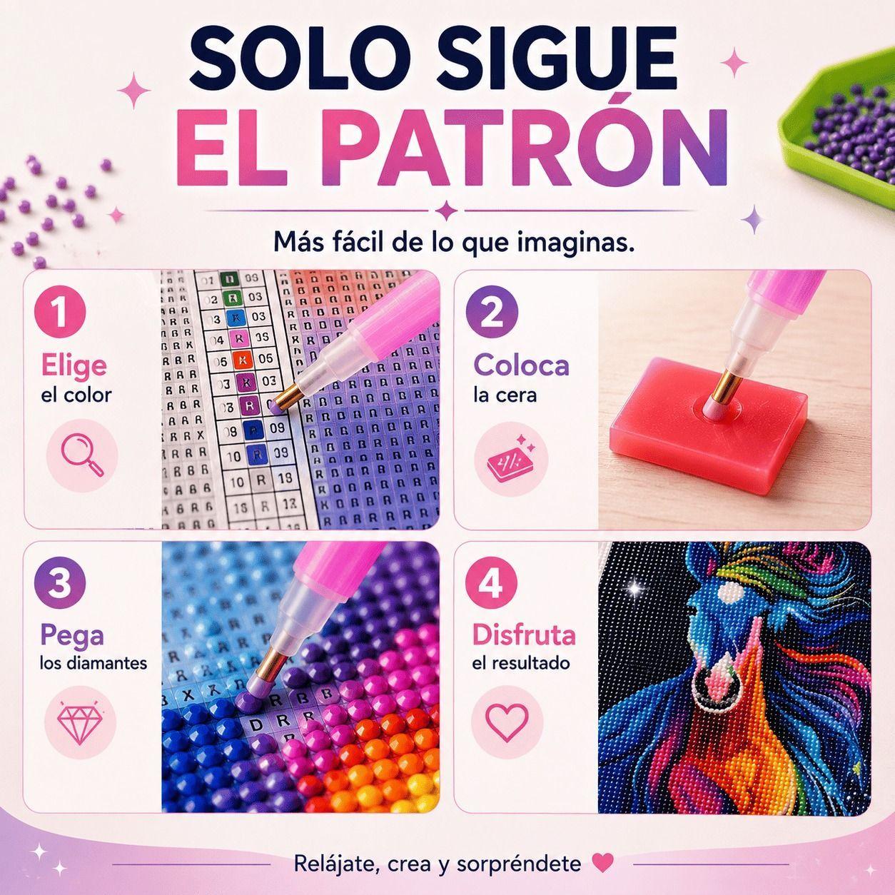 Kit Pintura Diamante 5D DIY 20x20 cm Transforma tu Tiempo en Brillo y Arte-2