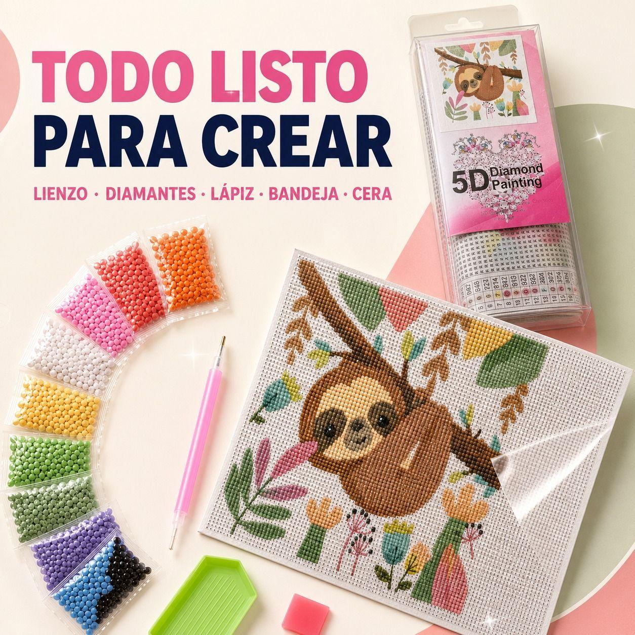 Kit Pintura Diamante 5D DIY 20x20 cm Transforma tu Tiempo en Brillo y Arte-4