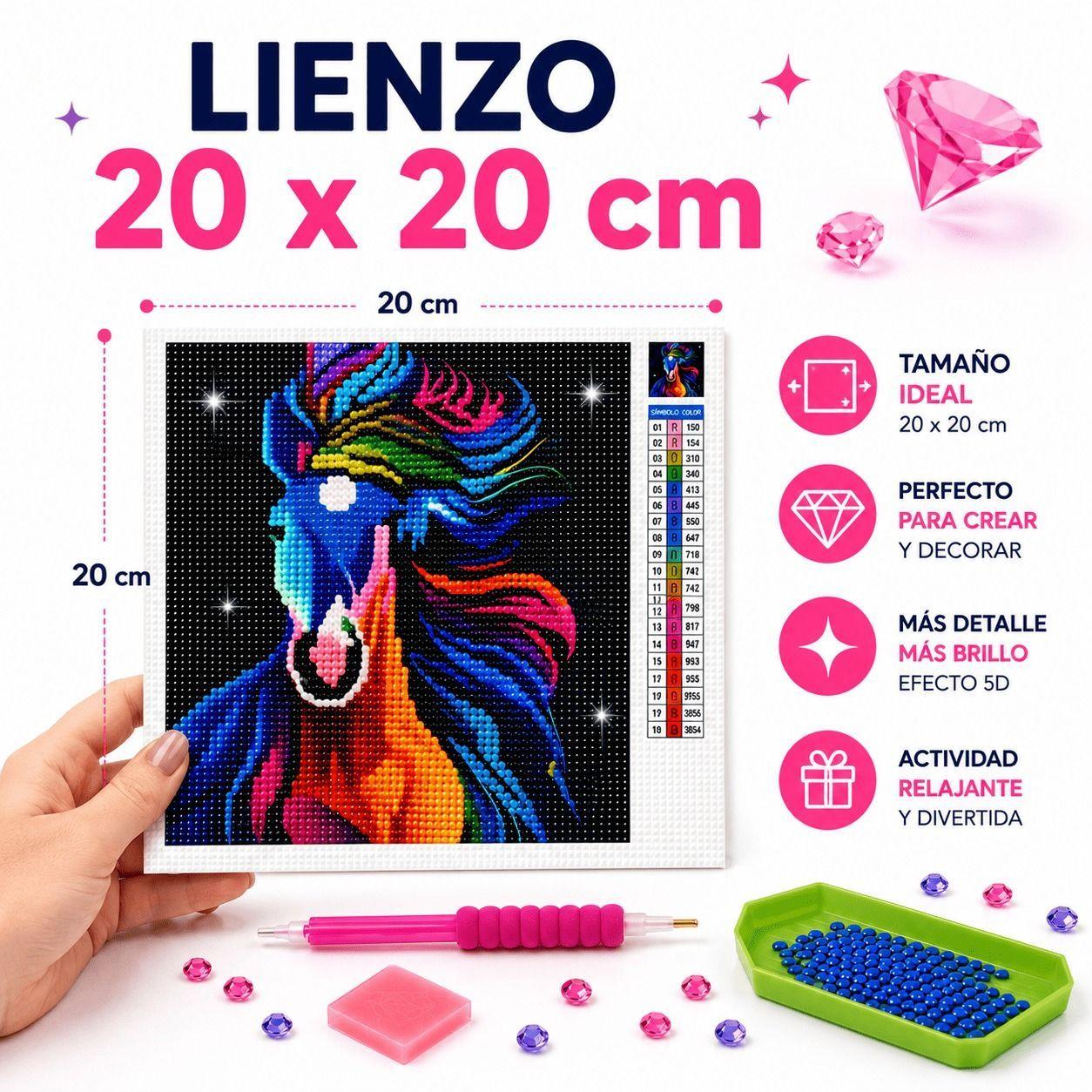 Kit Pintura Diamante 5D DIY 20x20 cm Transforma tu Tiempo en Brillo y Arte-6