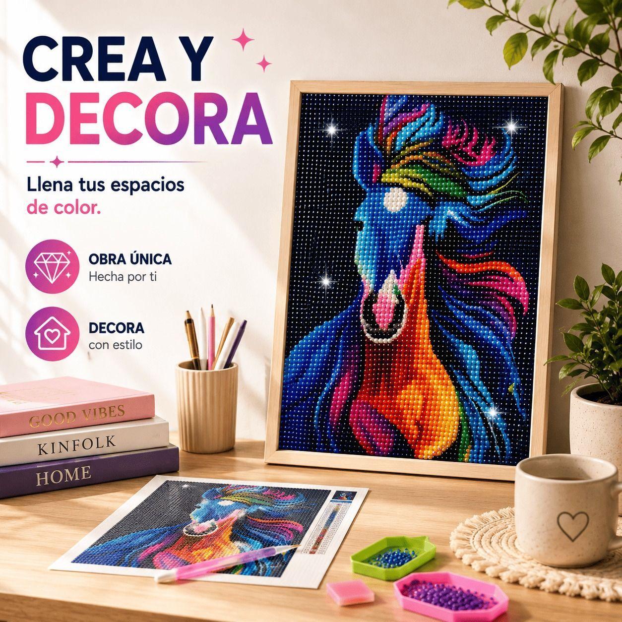 Kit Pintura Diamante 5D DIY 20x20 cm Transforma tu Tiempo en Brillo y Arte-7