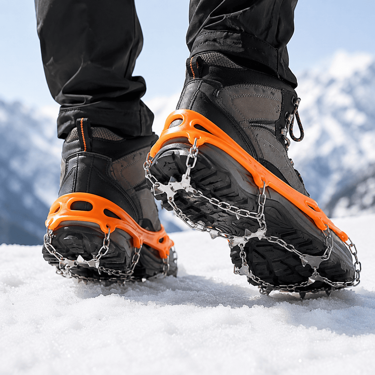 Crampones Antideslizantes Universales para Zapatos y Botas con Bolsa de Transporte-2