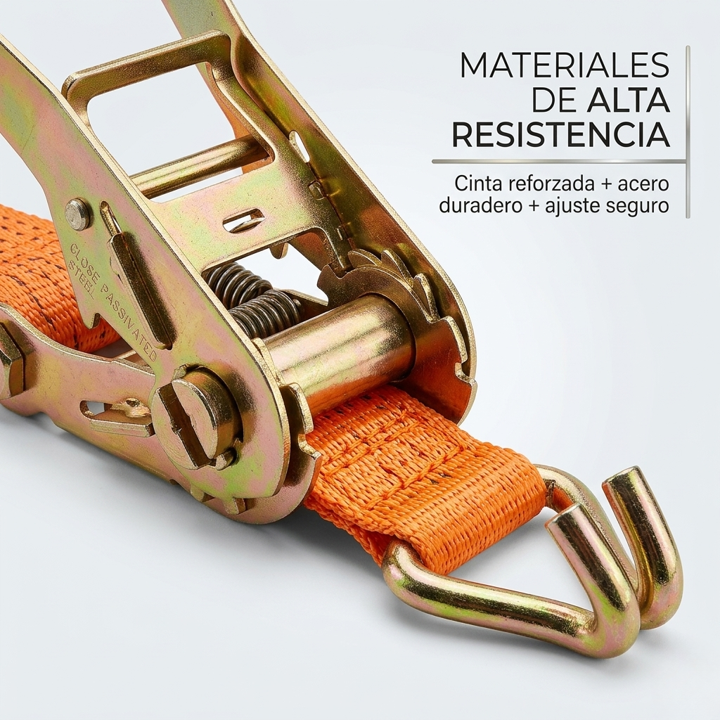 Eslinga de Amarre con Trinquete 50 mmx6 m Sujecion Segura Carga y Transporte-6