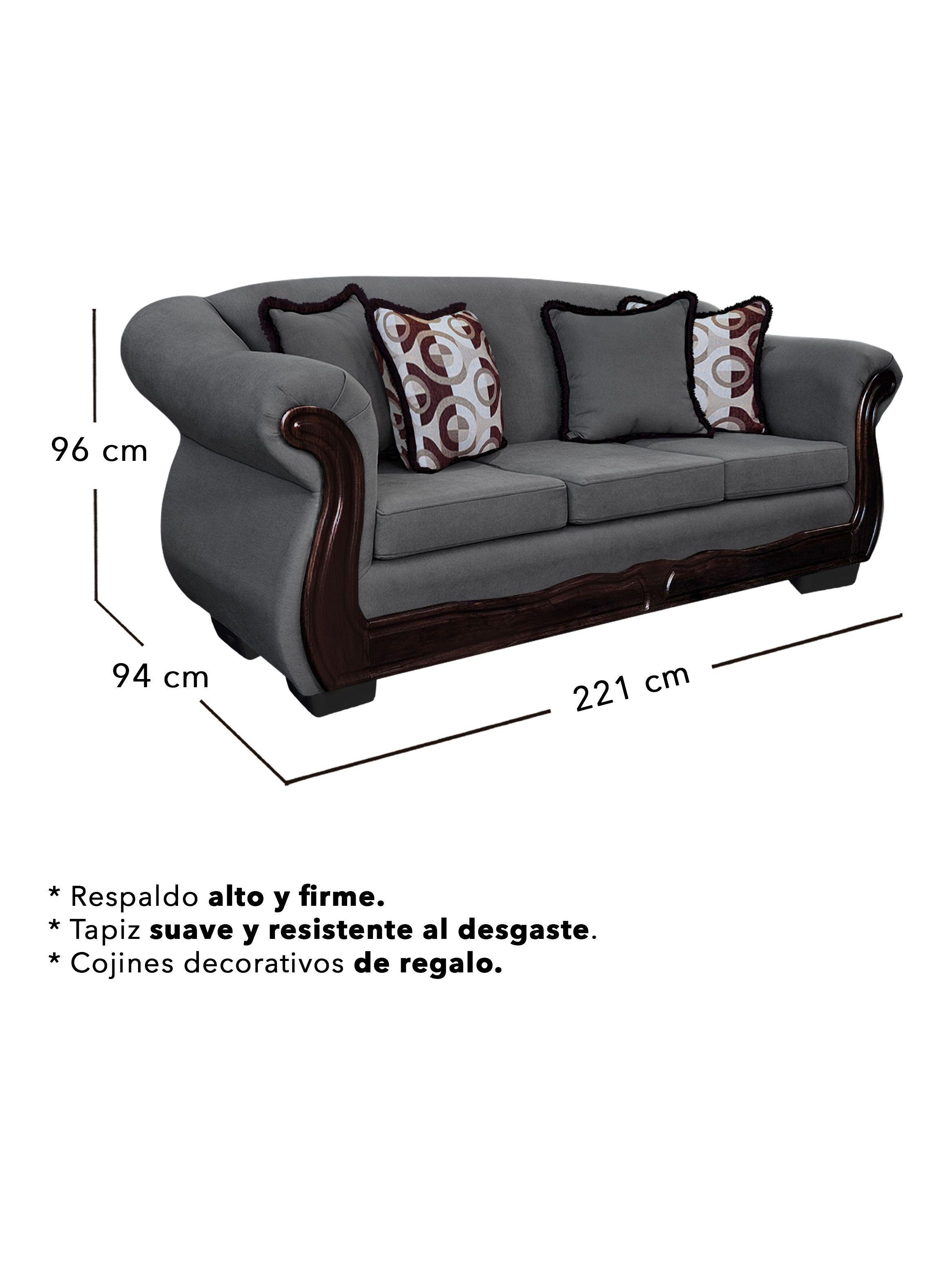 Living Con Resorte Estructural 8 Cuerpos Búfalo 4+3+1 Chenille -2