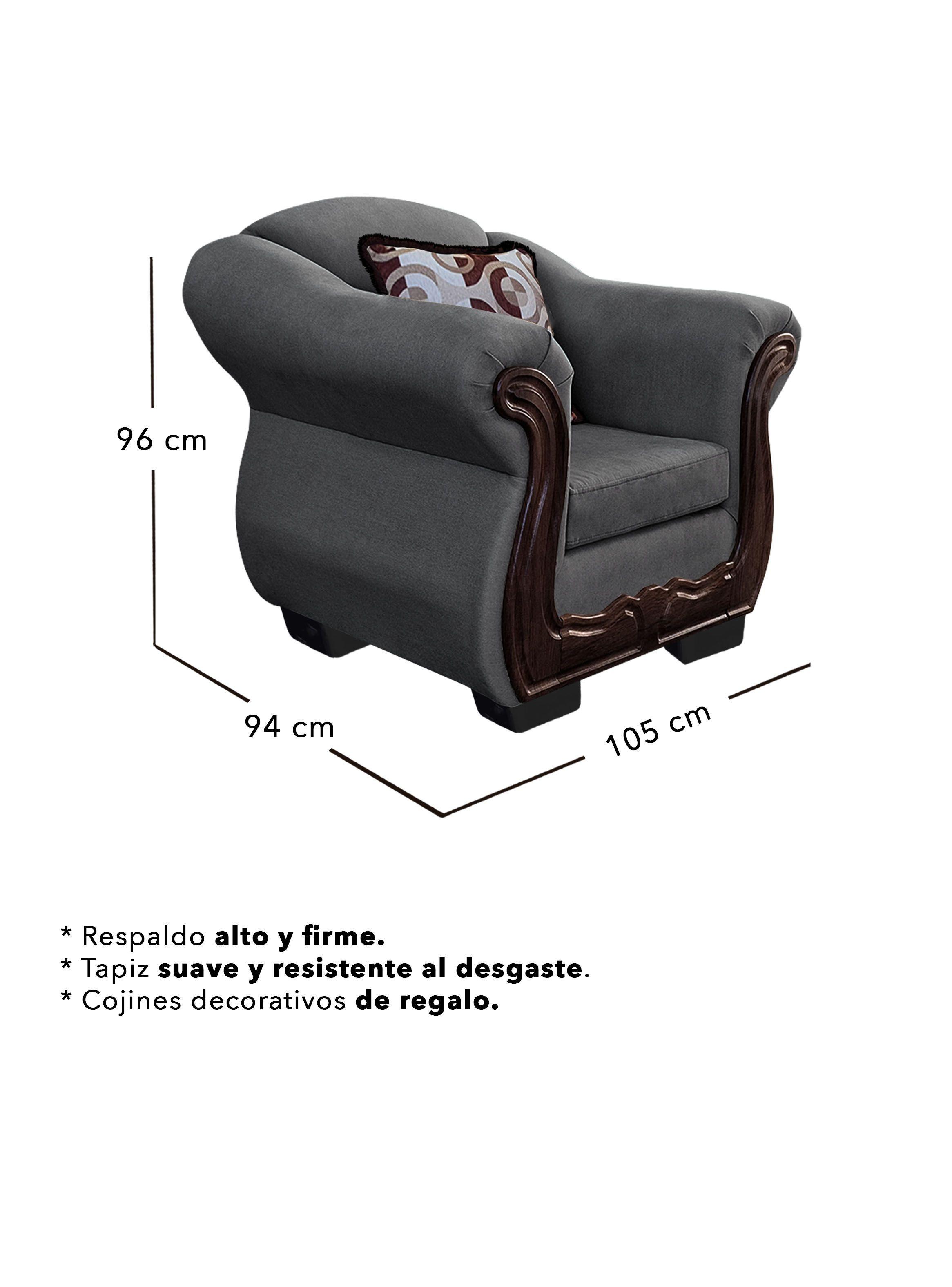 Living Con Resorte Estructural 8 Cuerpos Búfalo 4+3+1 Chenille -4