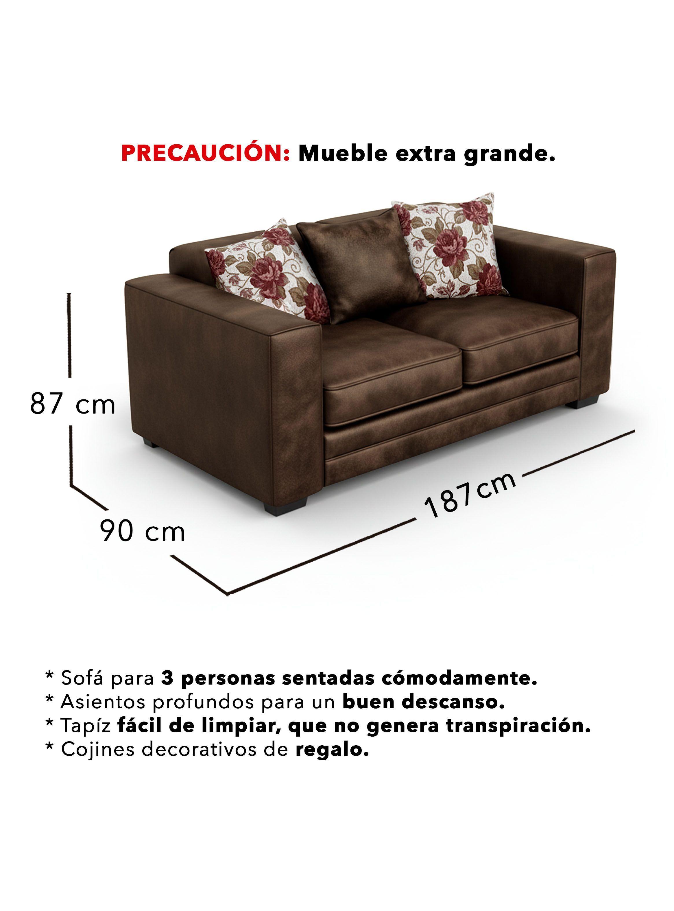 Living 9 Cuerpos 4+3+1+1 XL Con Resorte Estructural Palazzo Envejecido-3