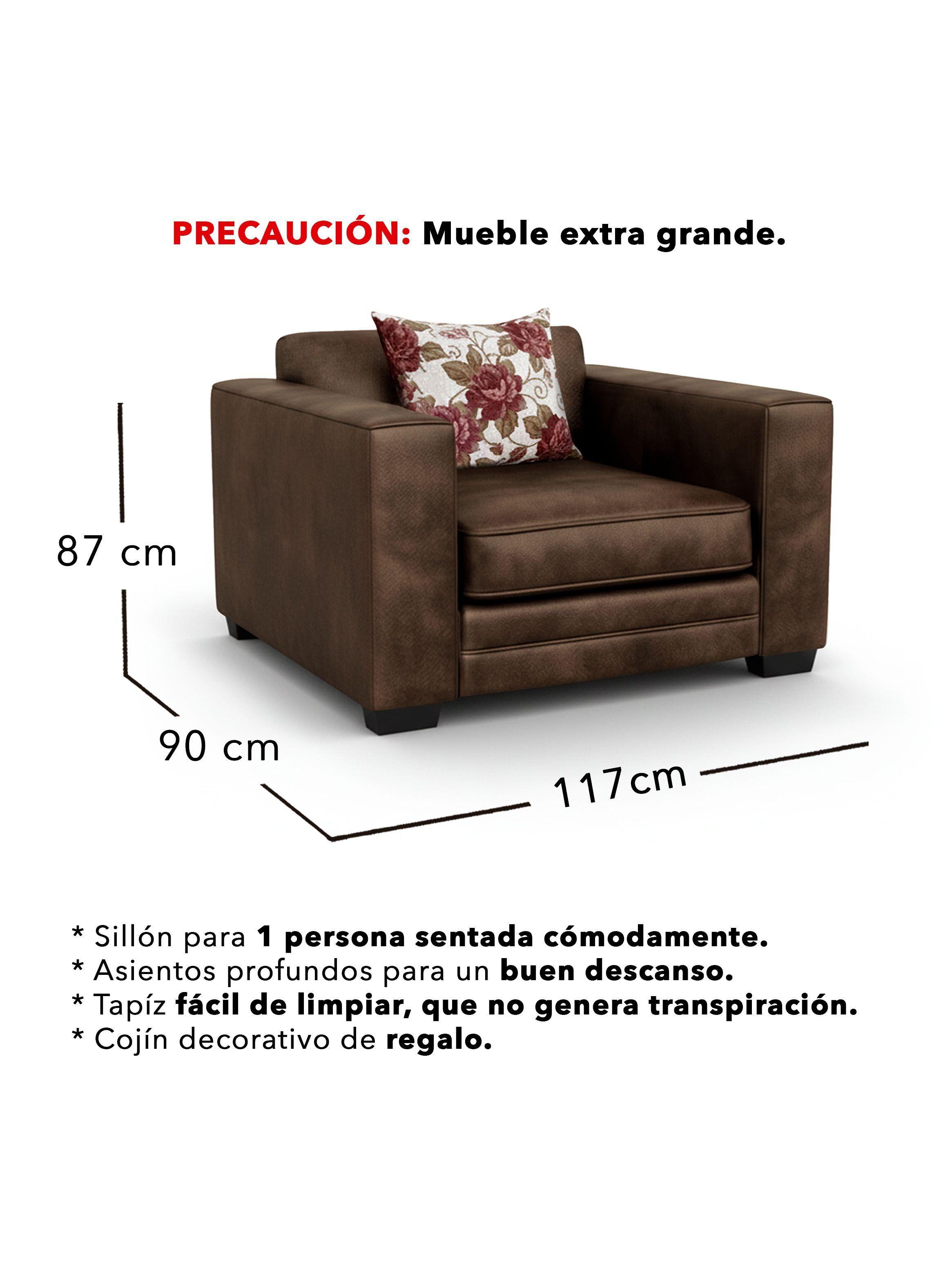 Living 9 Cuerpos 4+3+1+1 XL Con Resorte Estructural Palazzo Envejecido-4