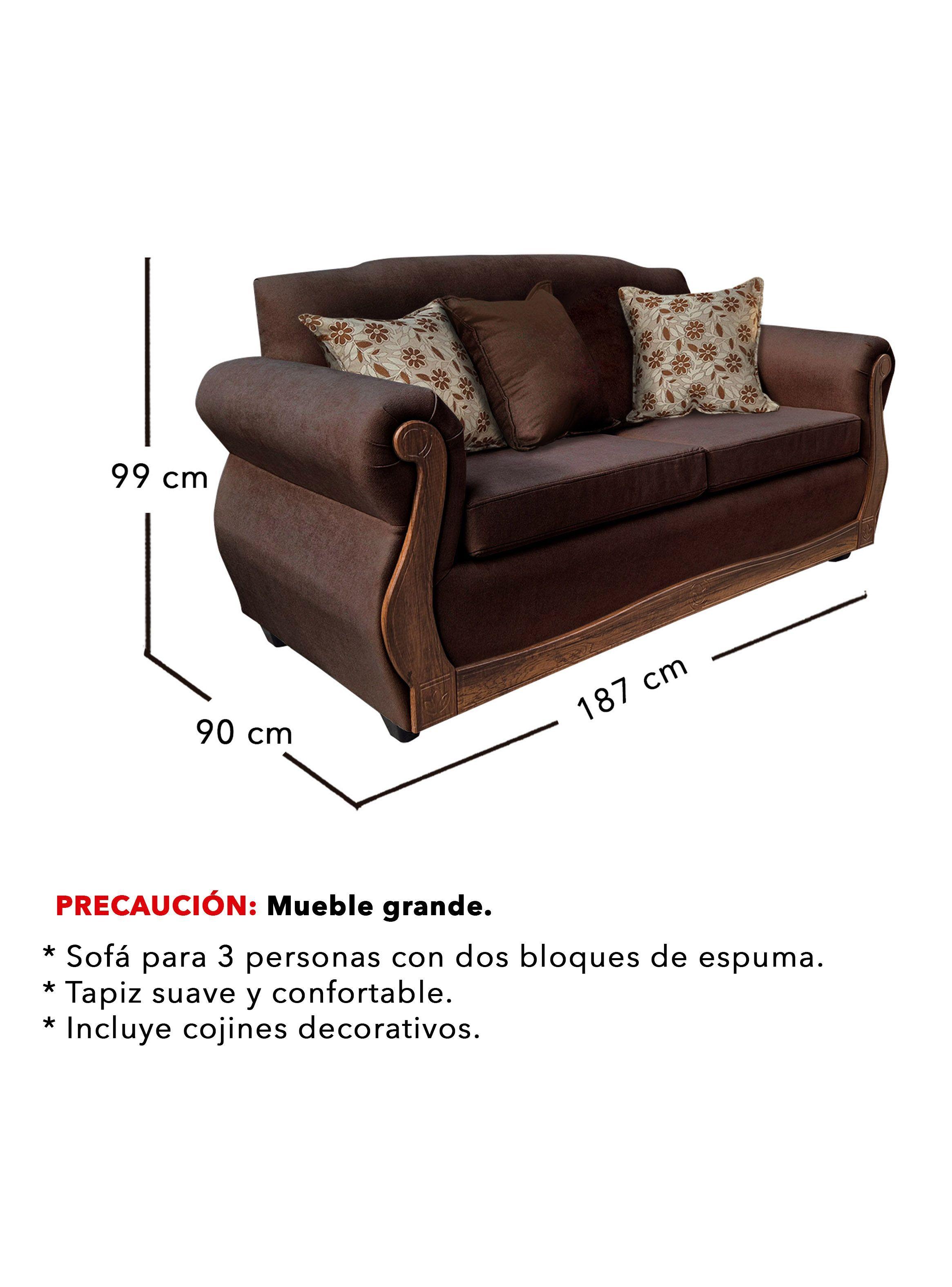 Living Con Resorte Estructural 7 Cuerpos 4+3 Gran Santi Chenille X-3