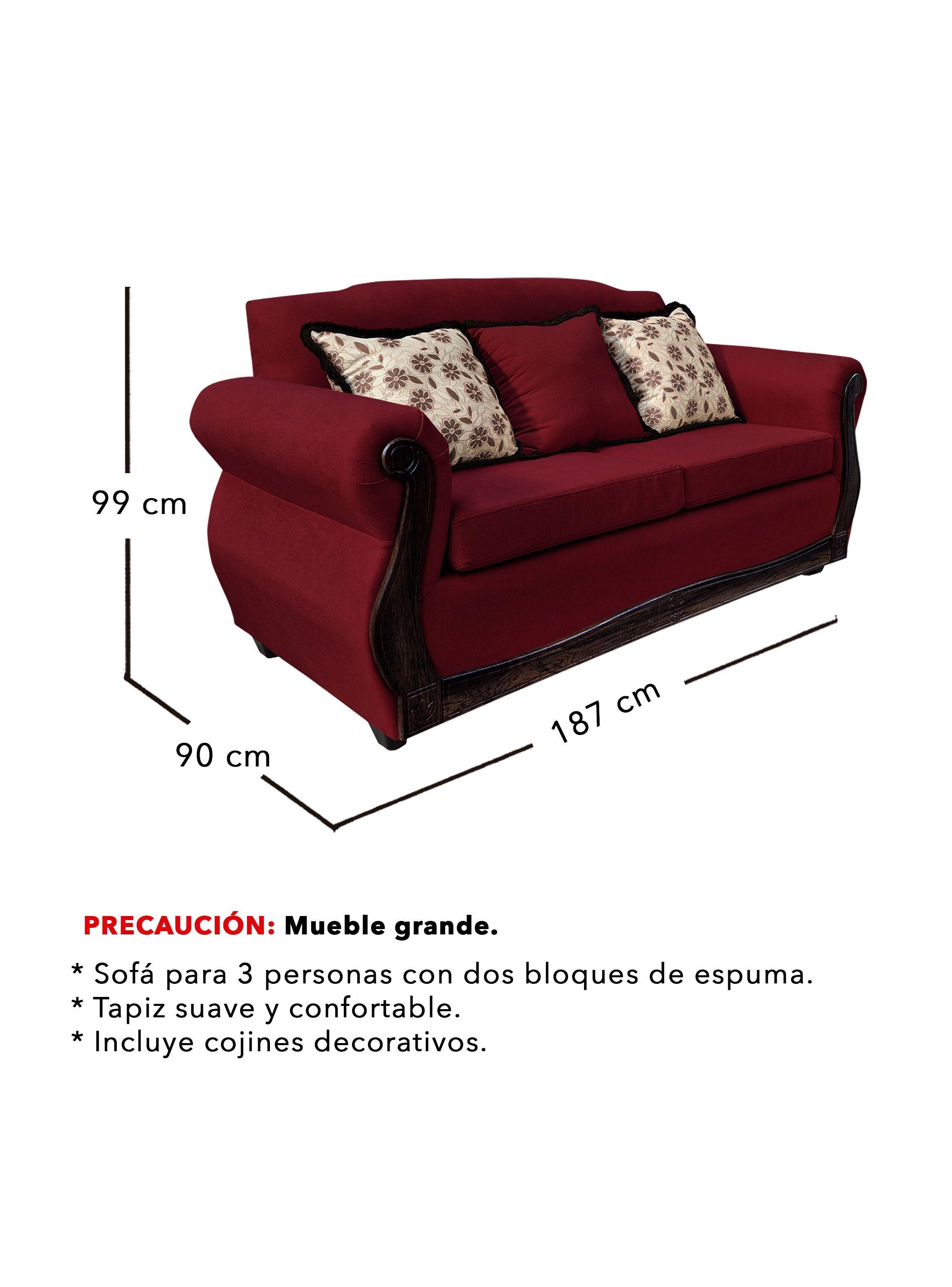 Living Con Resorte Estructural 5 Cuerpos 3+1+1 Gran Santi Chenille -2