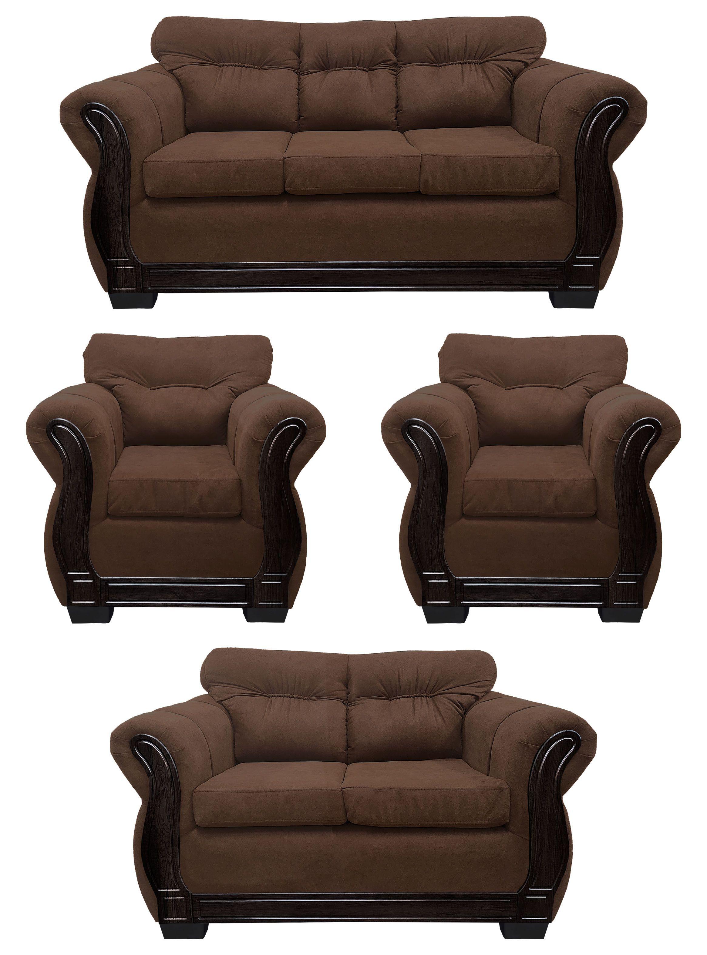 Living Con Respaldo Confortable 7 Personas Taurus 3+2+1+1 Chenille-0