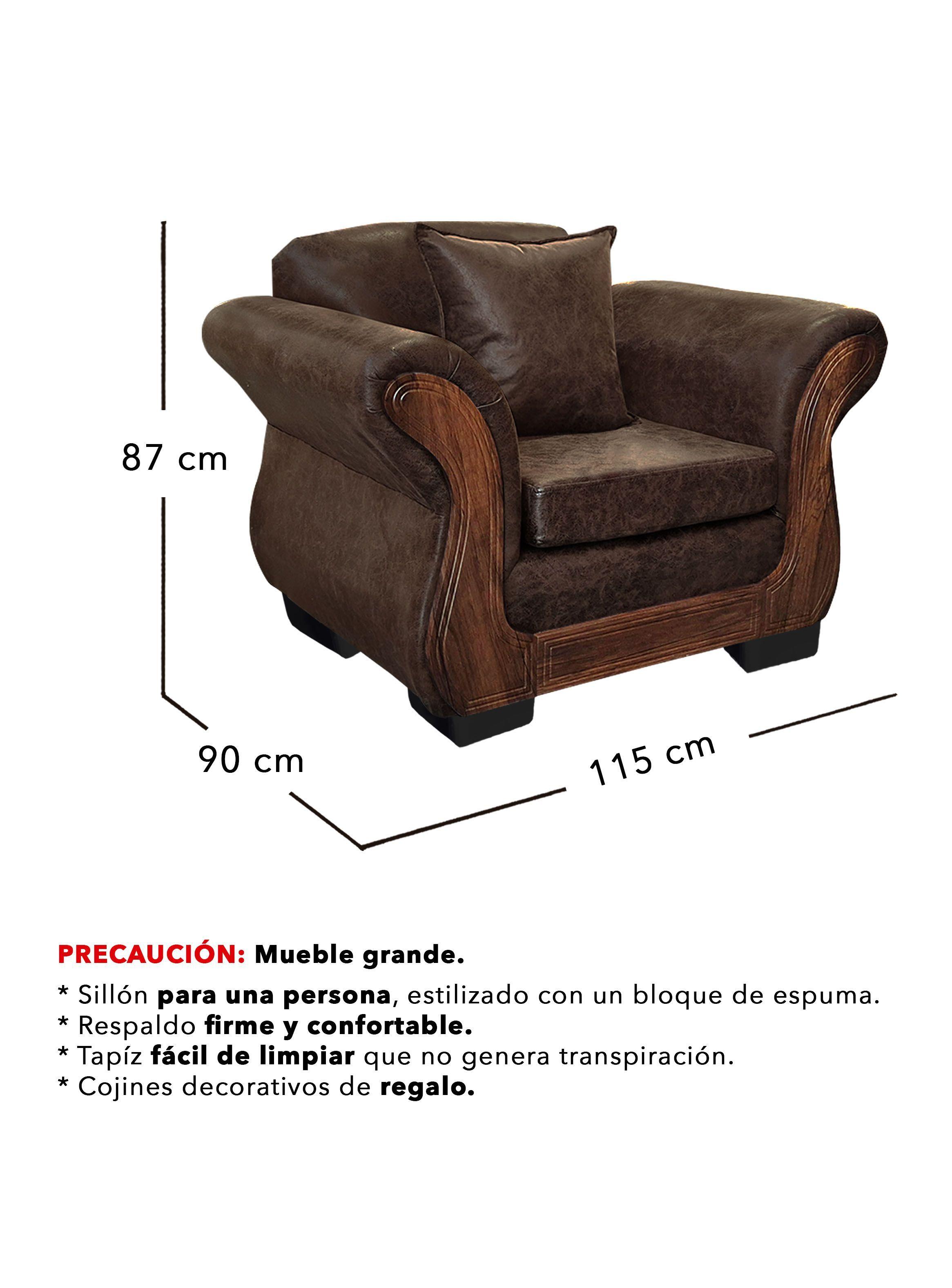 Living Con Resorte Estructural 6 Cuerpos 4+1+1 Finis Envejecido X-3