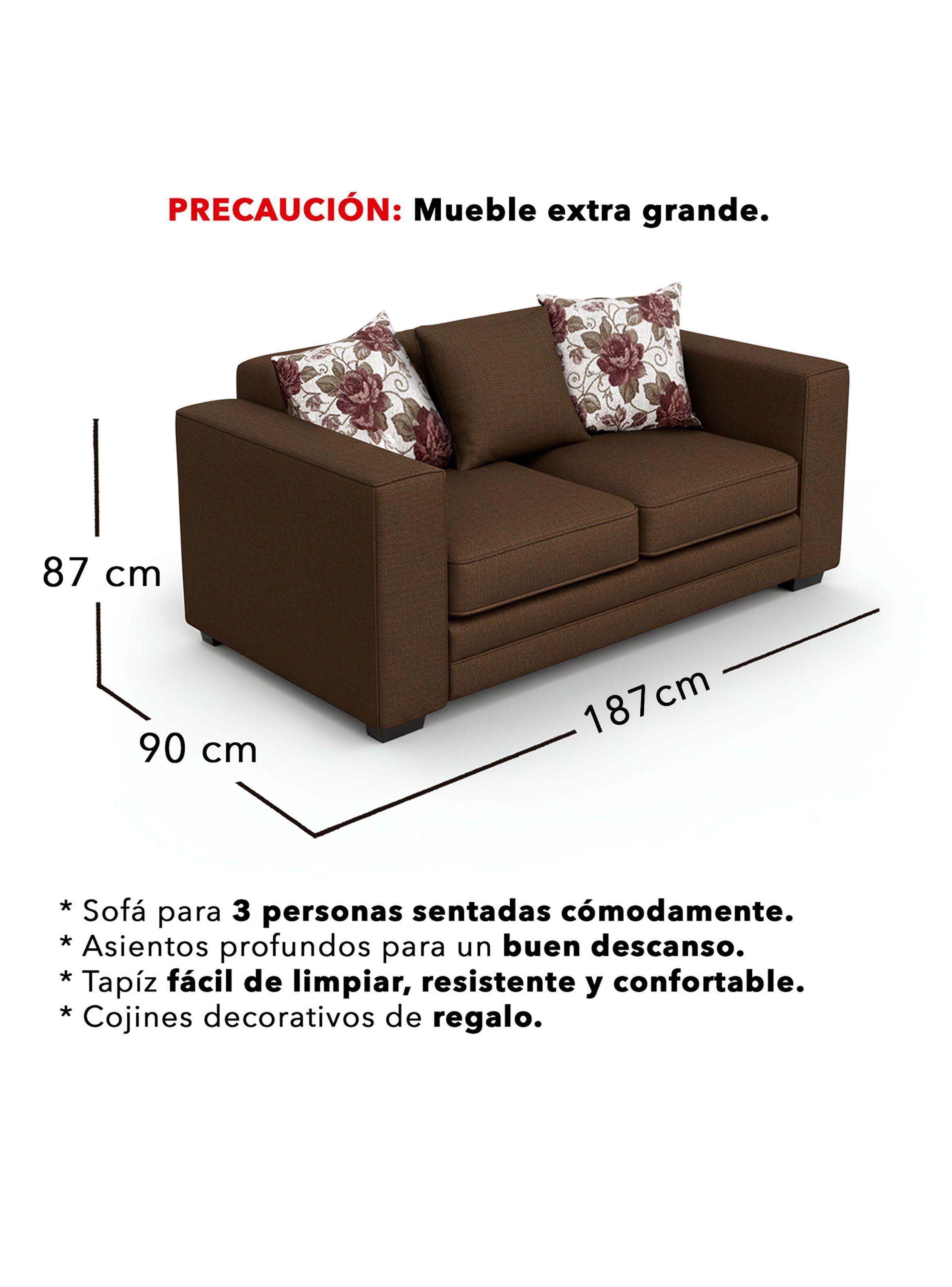 Living 9 Cuerpos 4+3+1+1 XL Con Resorte Estructural Palazzo Chenille-3