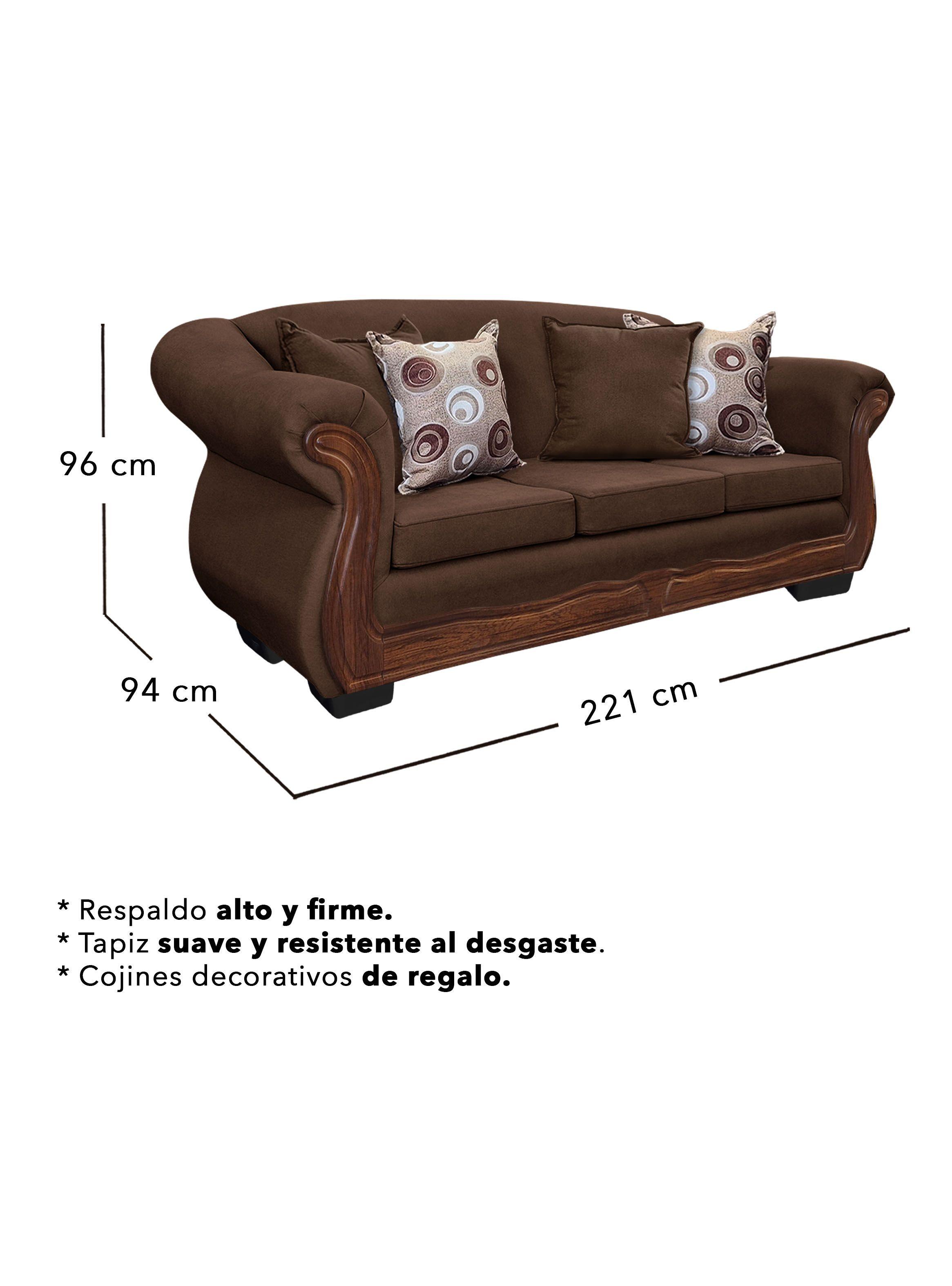 Living Con Resorte Estructural 7 Cuerpos Búfalo 4+3 Chenille X-2